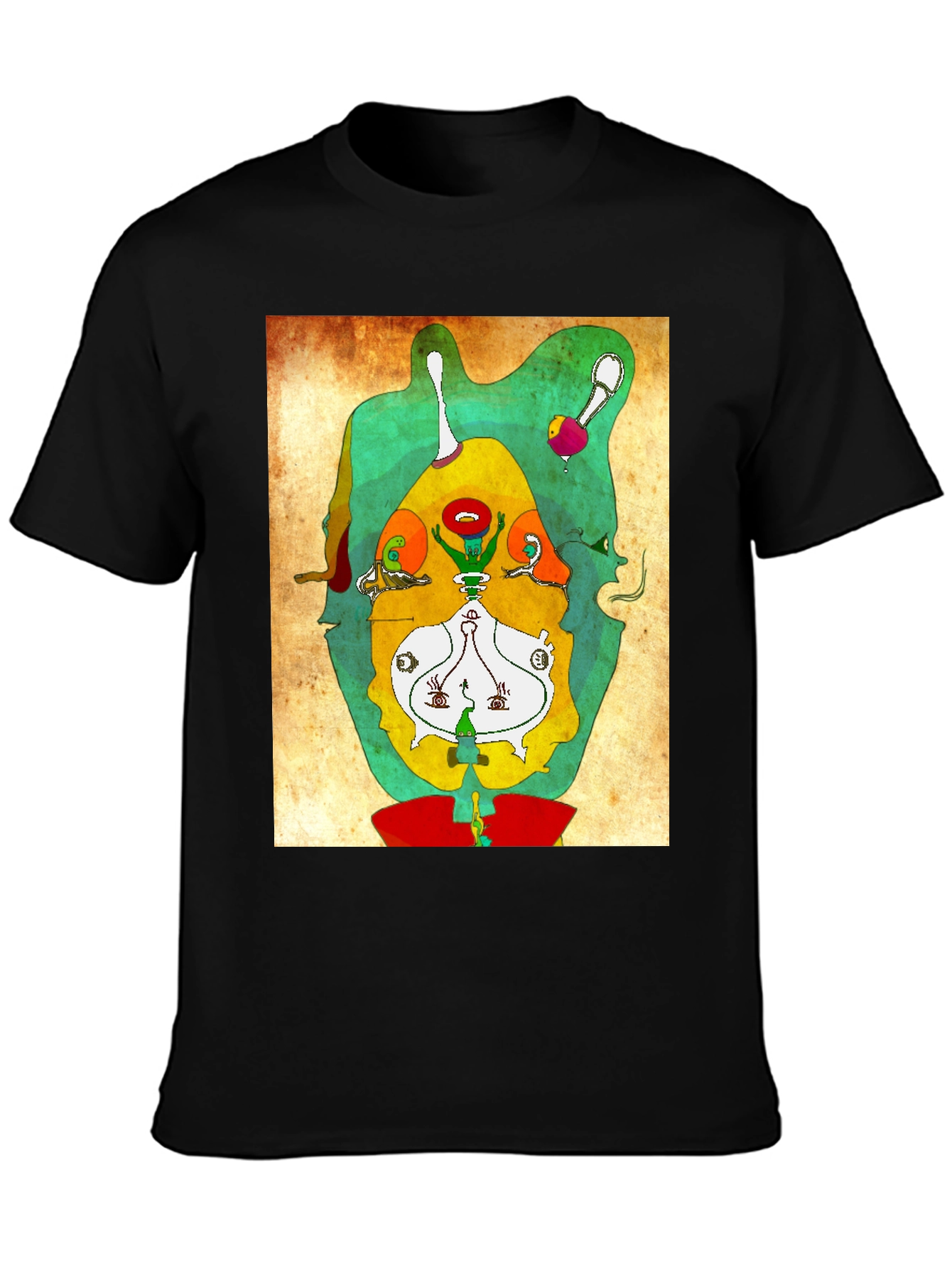 Abstract Graphic Print Tee - Modern Art Shirt