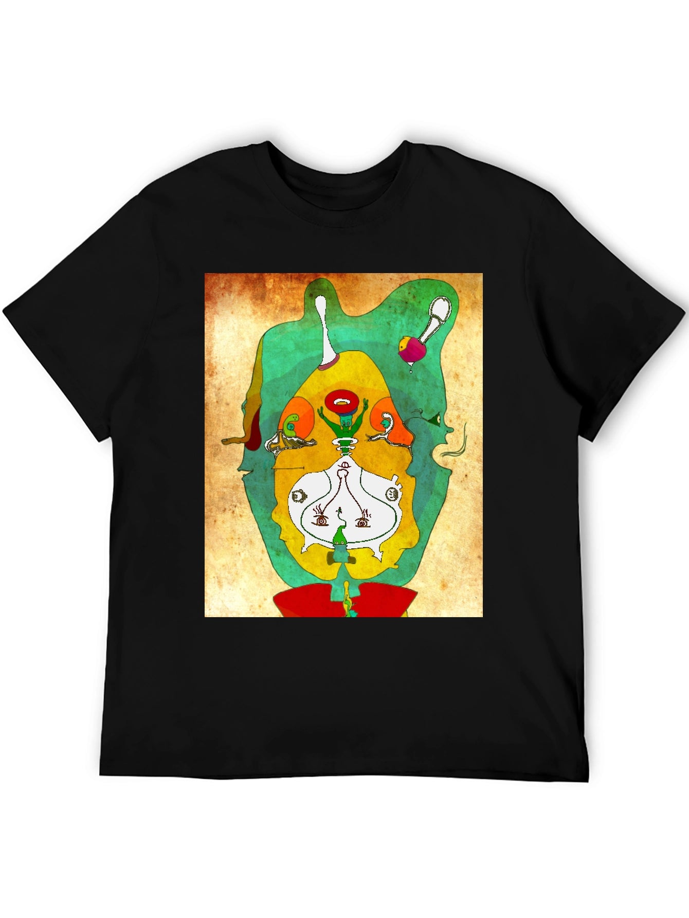 Abstract Graphic Print Tee - Modern Art Shirt