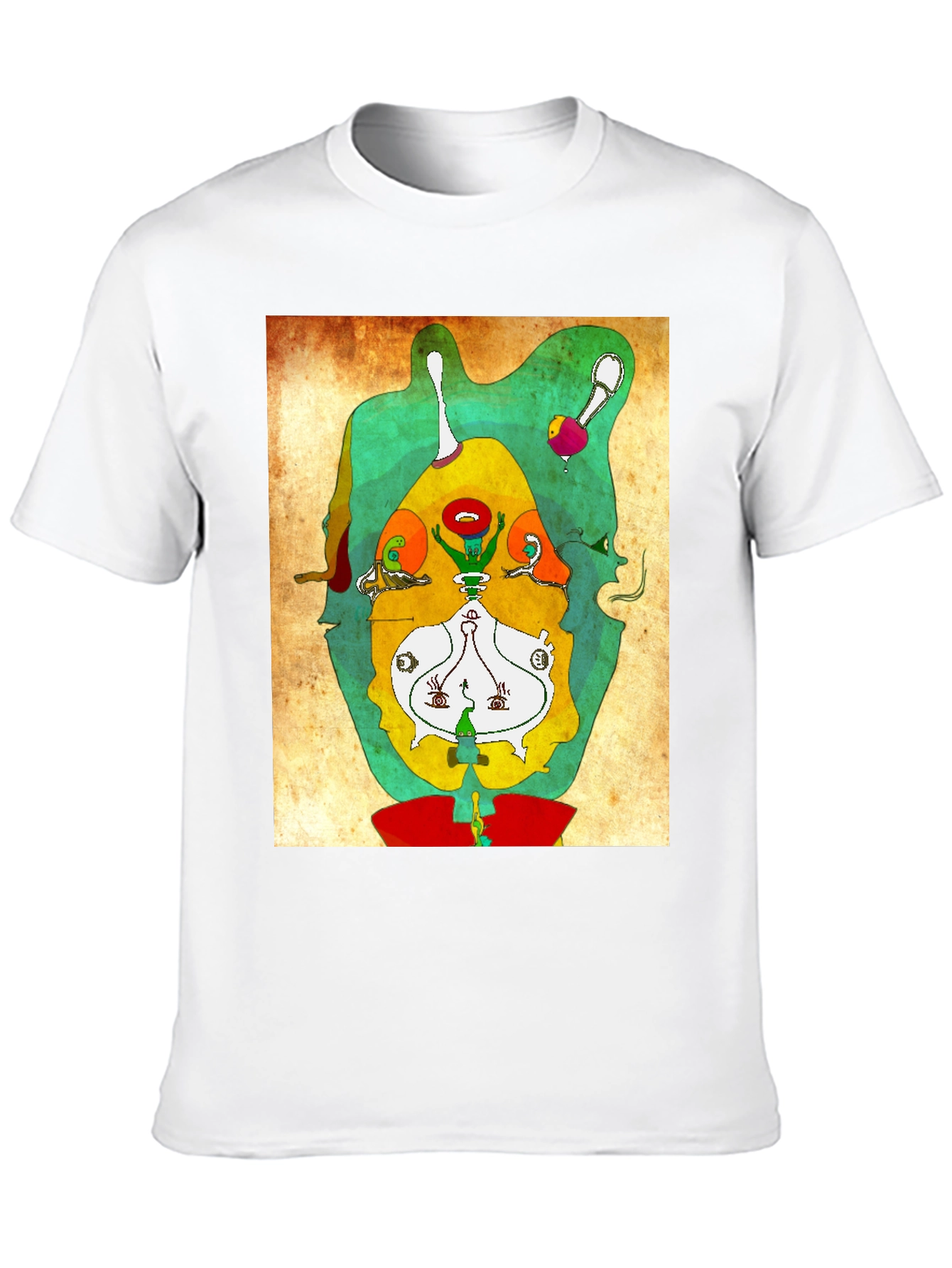 Abstract Graphic Print Tee - Modern Art Shirt