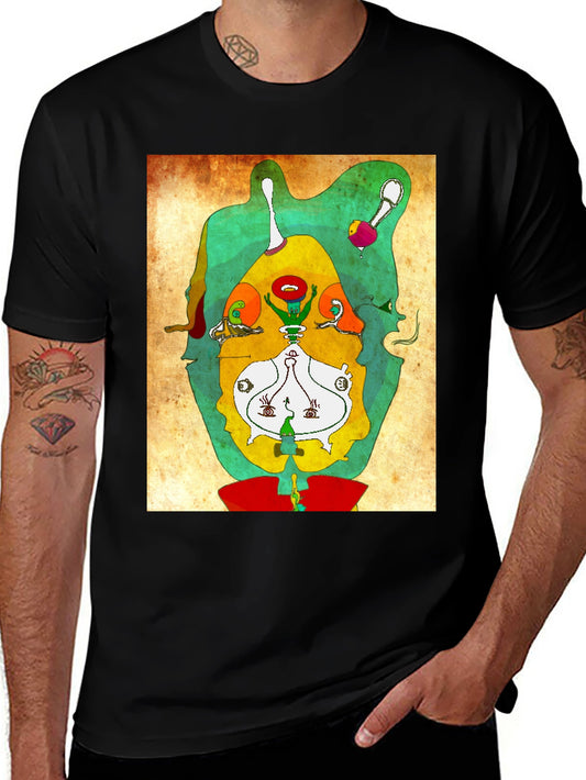 Abstract Graphic Print Tee - Modern Art Shirt