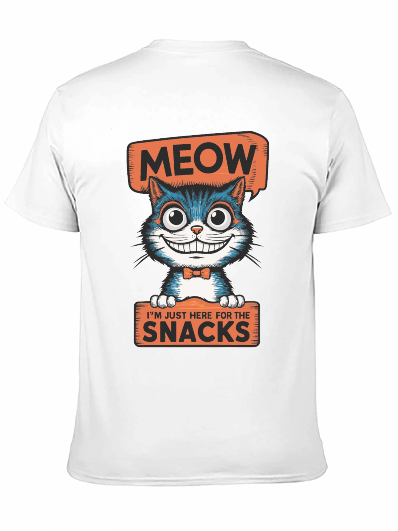 Meow Snacks Cat Graphic T-Shirt