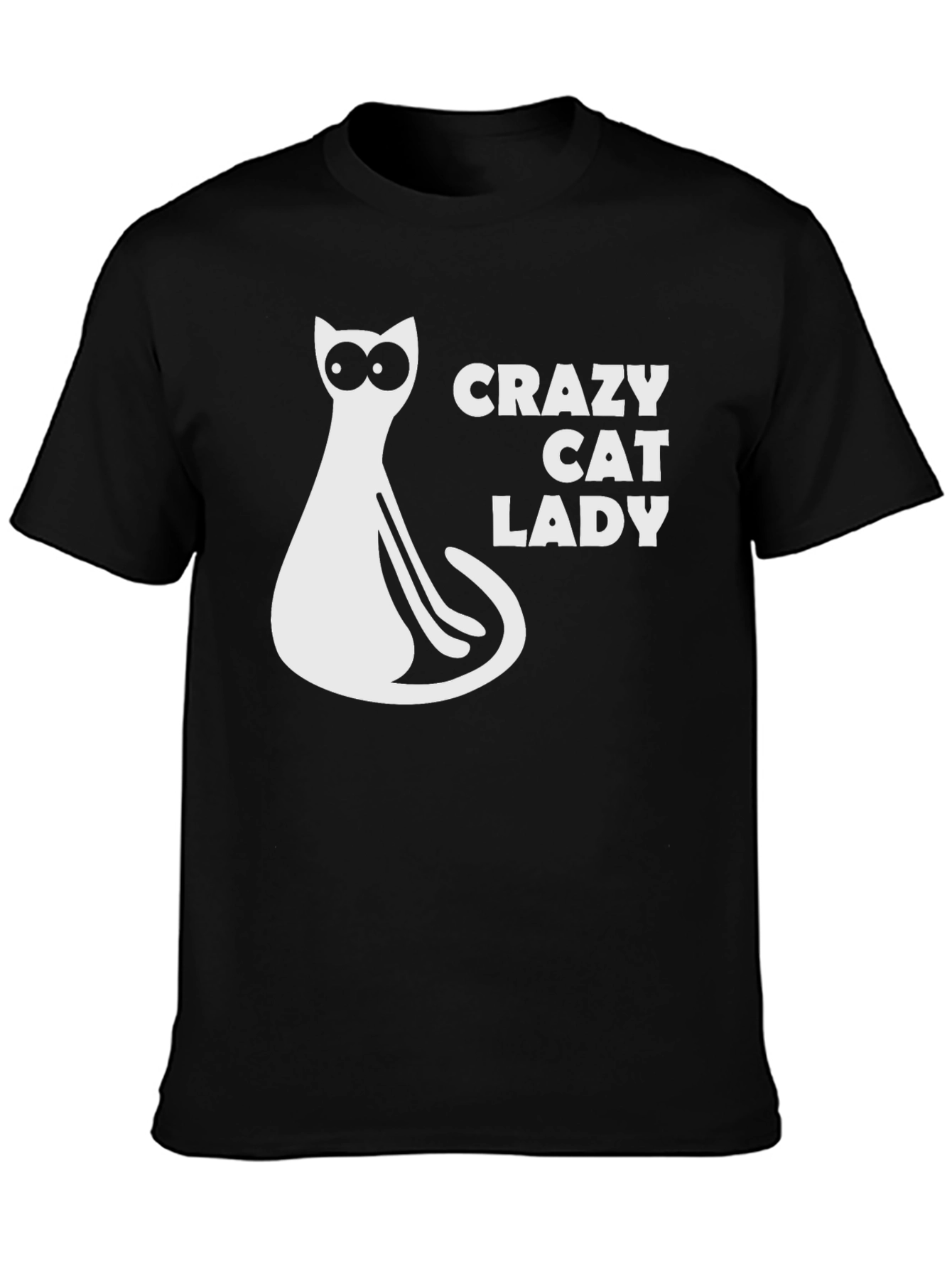 Crazy Cat Lady T-Shirt - Black Novelty Tee