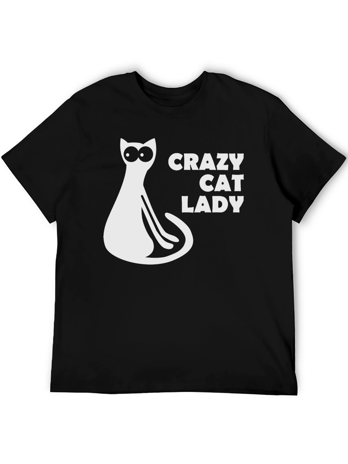 Crazy Cat Lady T-Shirt - Black Novelty Tee