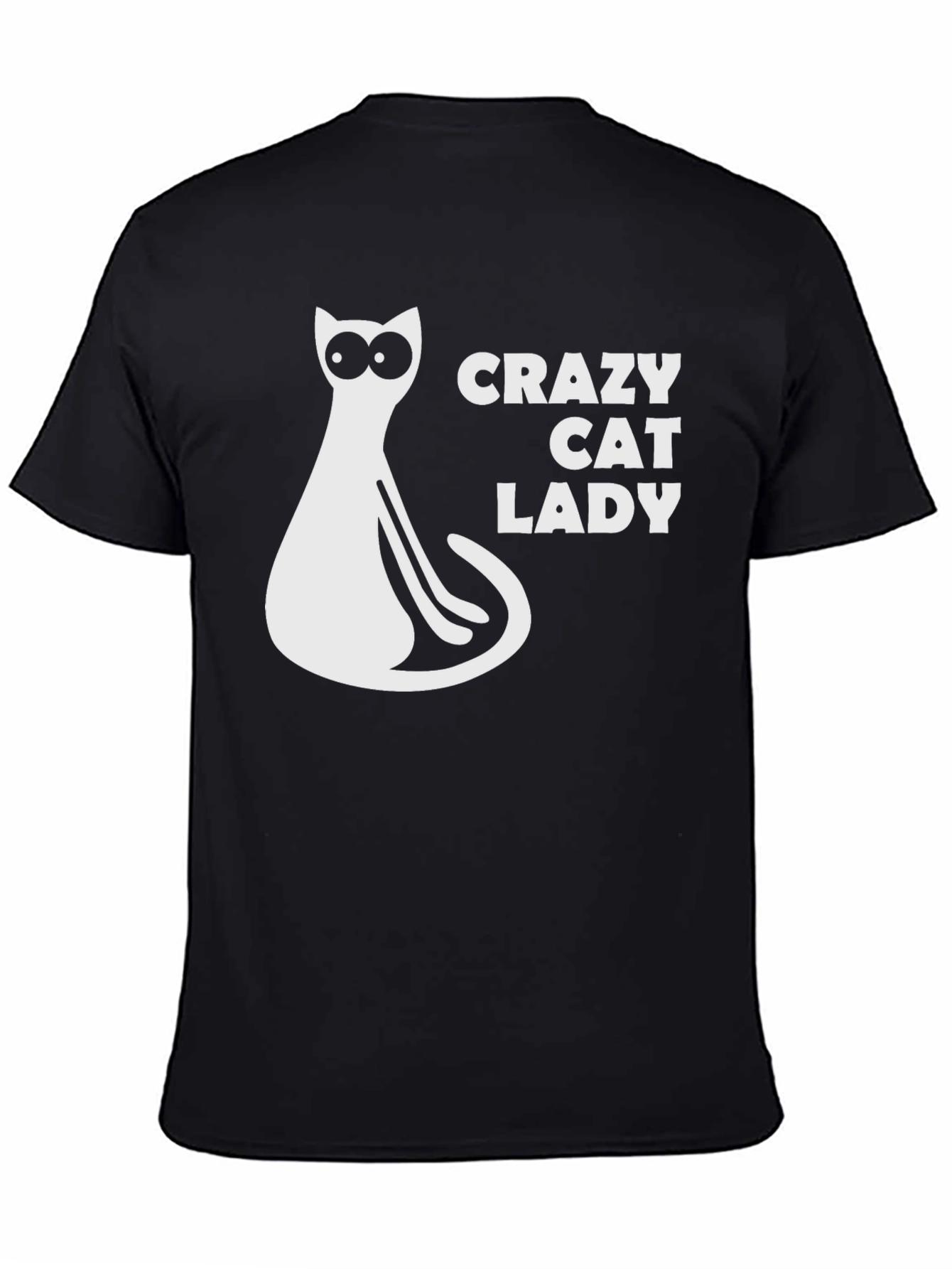 Crazy Cat Lady T-Shirt - Black Novelty Tee