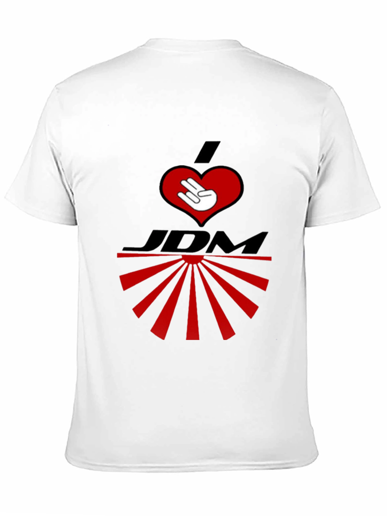 I Heart JDM Rising Sun Graphic T-Shirt - Black