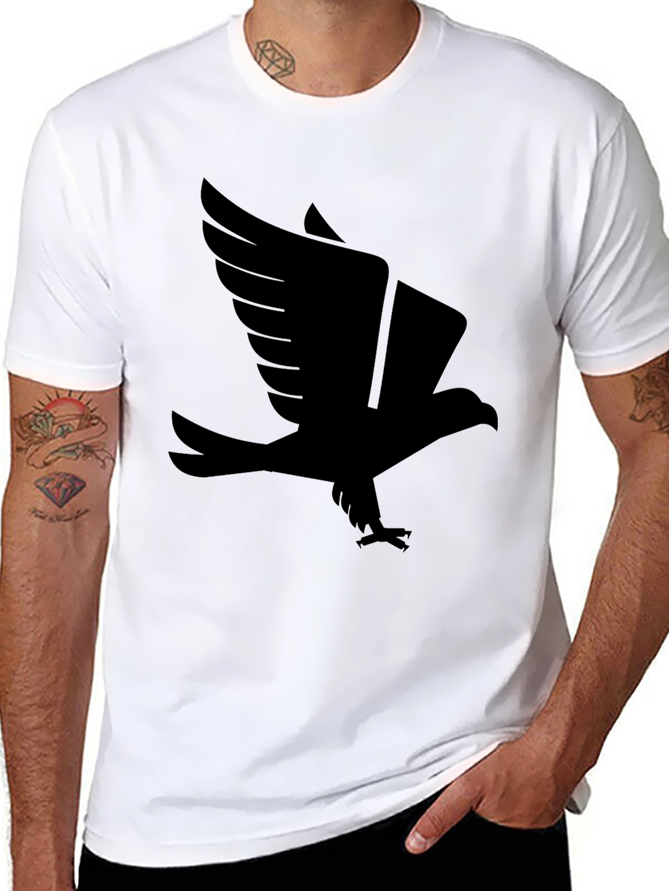 Black Eagle Graphic Tee - Stylish Mens T-Shirt