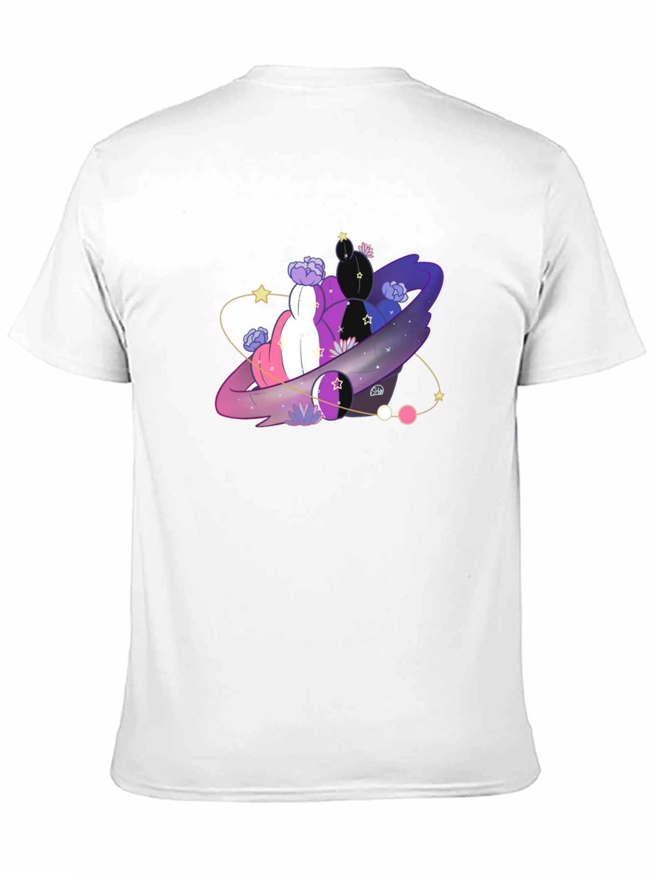 Galaxy Cactus T-Shirt - Black Cotton Tee