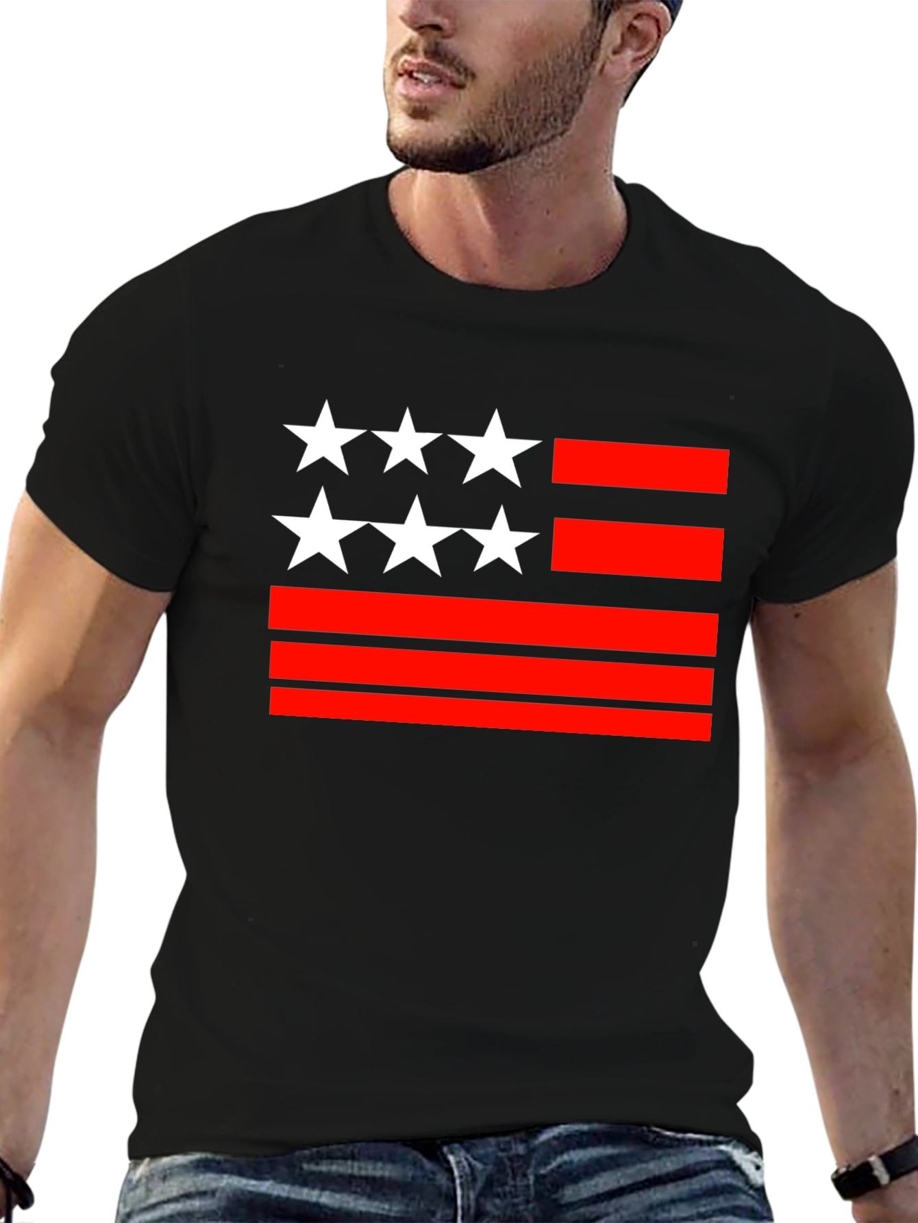 Stars & Stripes Graphic Tee - Patriotic Style