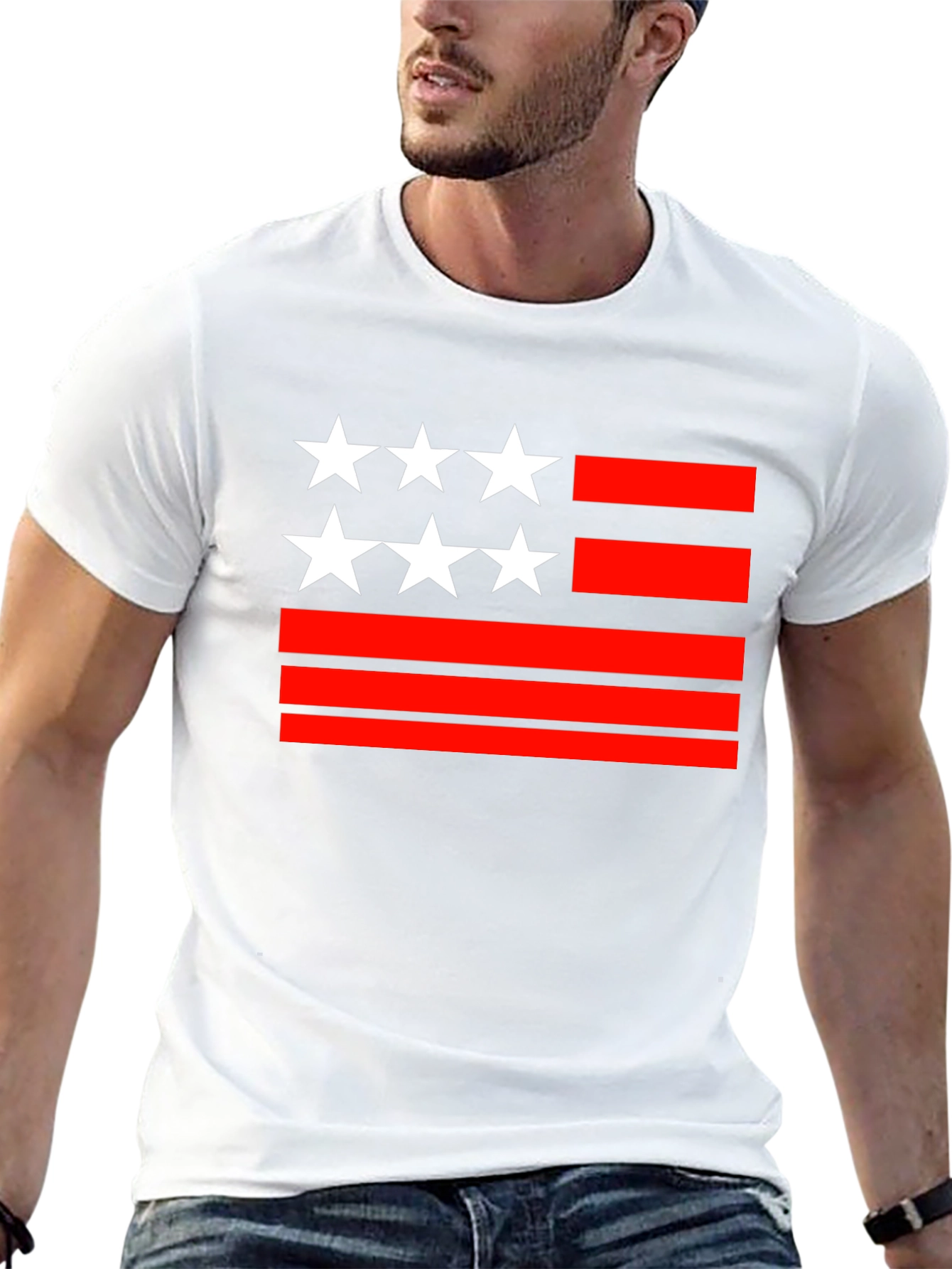 Stars & Stripes Graphic Tee - Patriotic Style