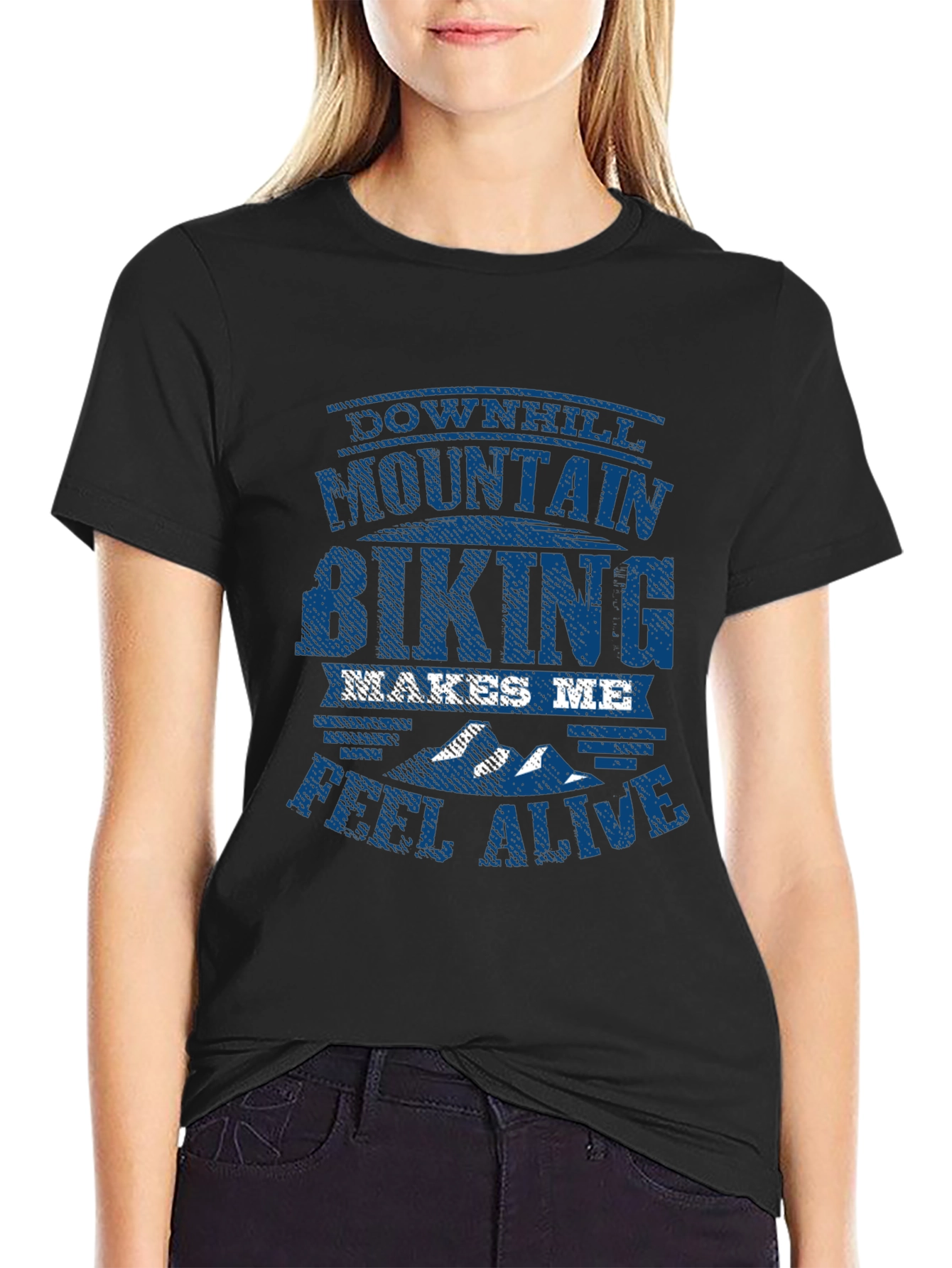 Mountain Biking Graphic Tee - Downhill Adventure