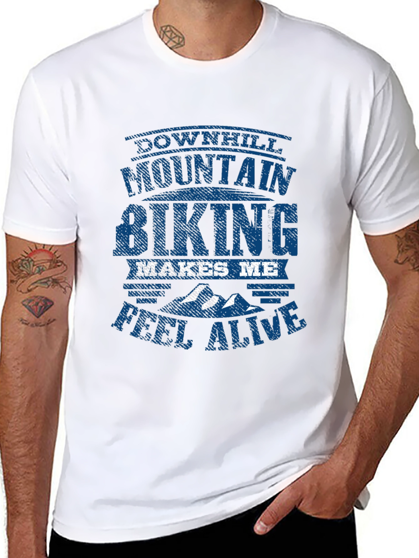 Mountain Biking Graphic Tee - Downhill Adventure