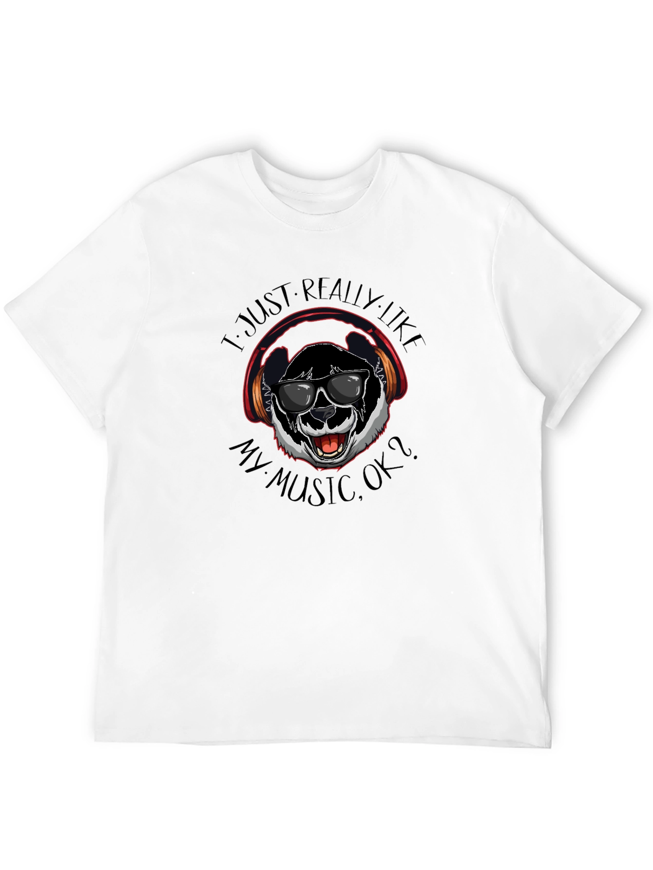 Panda Music Lover Graphic T-Shirt