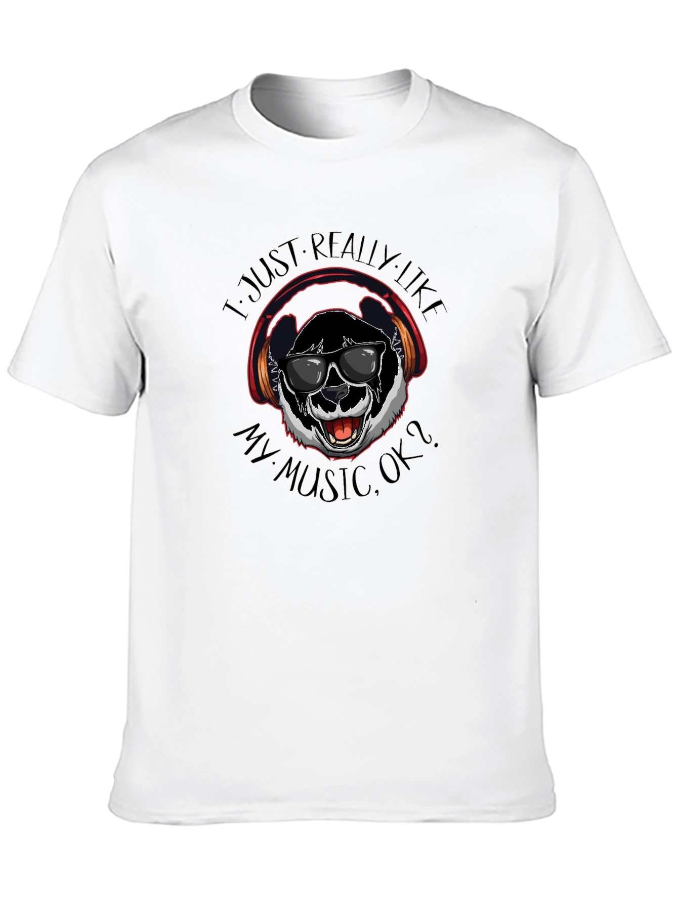 Panda Music Lover Graphic T-Shirt