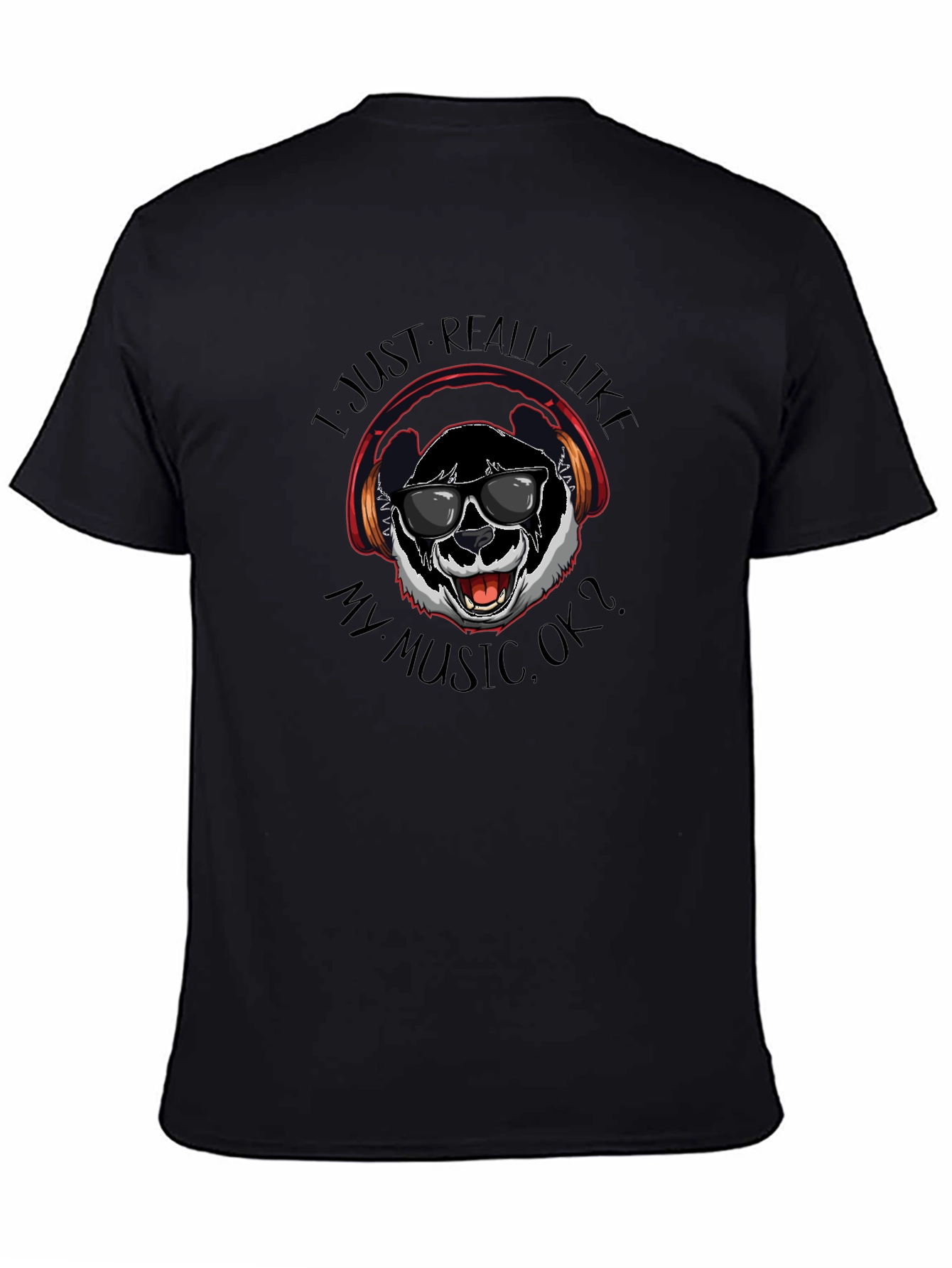 Panda Music Lover Graphic T-Shirt