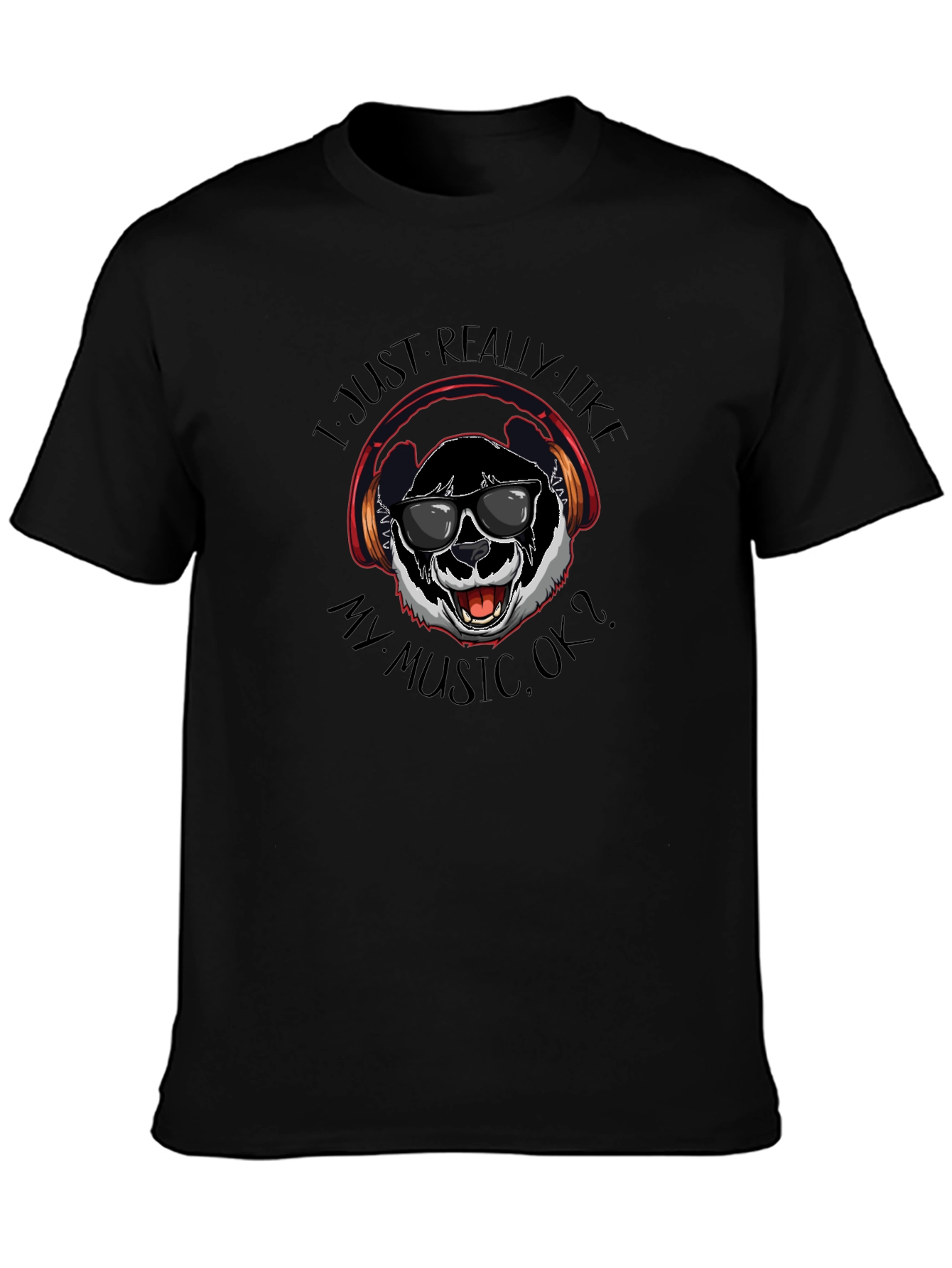 Panda Music Lover Graphic T-Shirt