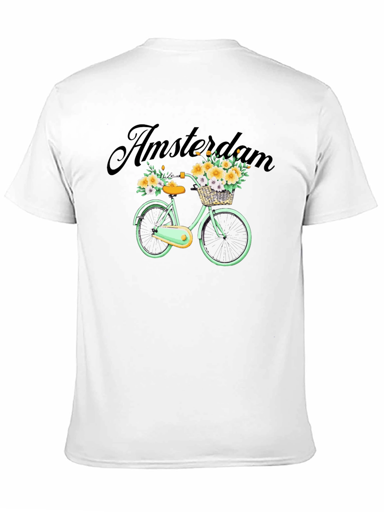 Amsterdam Bicycle Graphic Tee - Trendy Mens Black T-Shirt