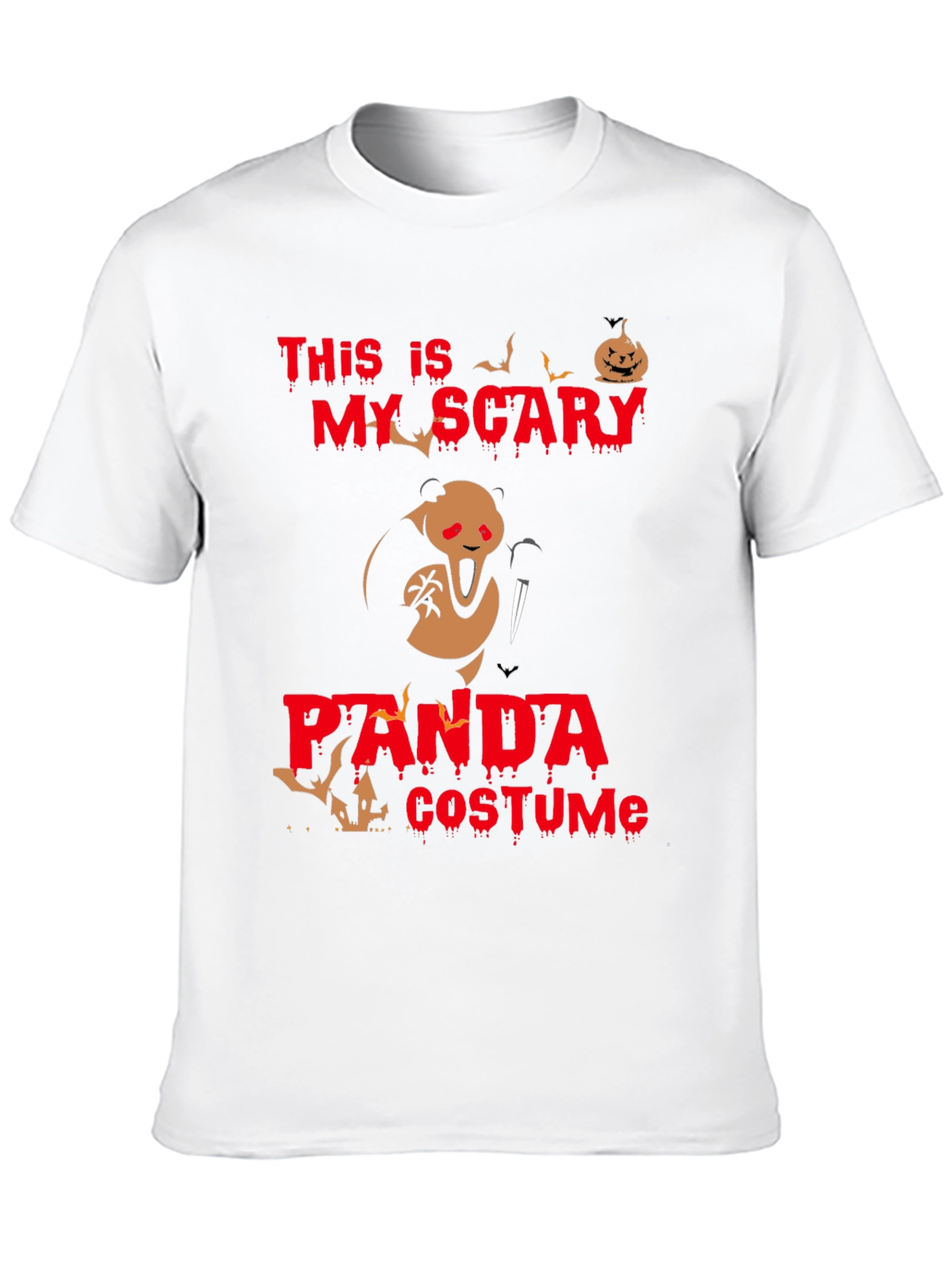 Scary Panda Costume Halloween T-Shirt