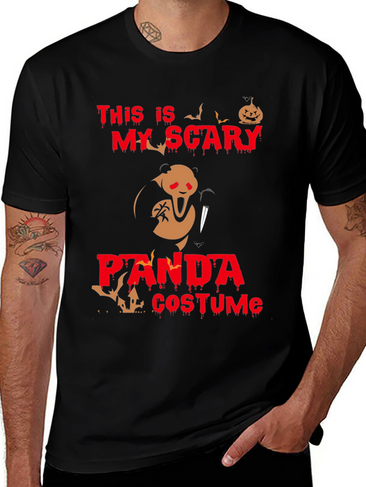 Scary Panda Costume Halloween T-Shirt