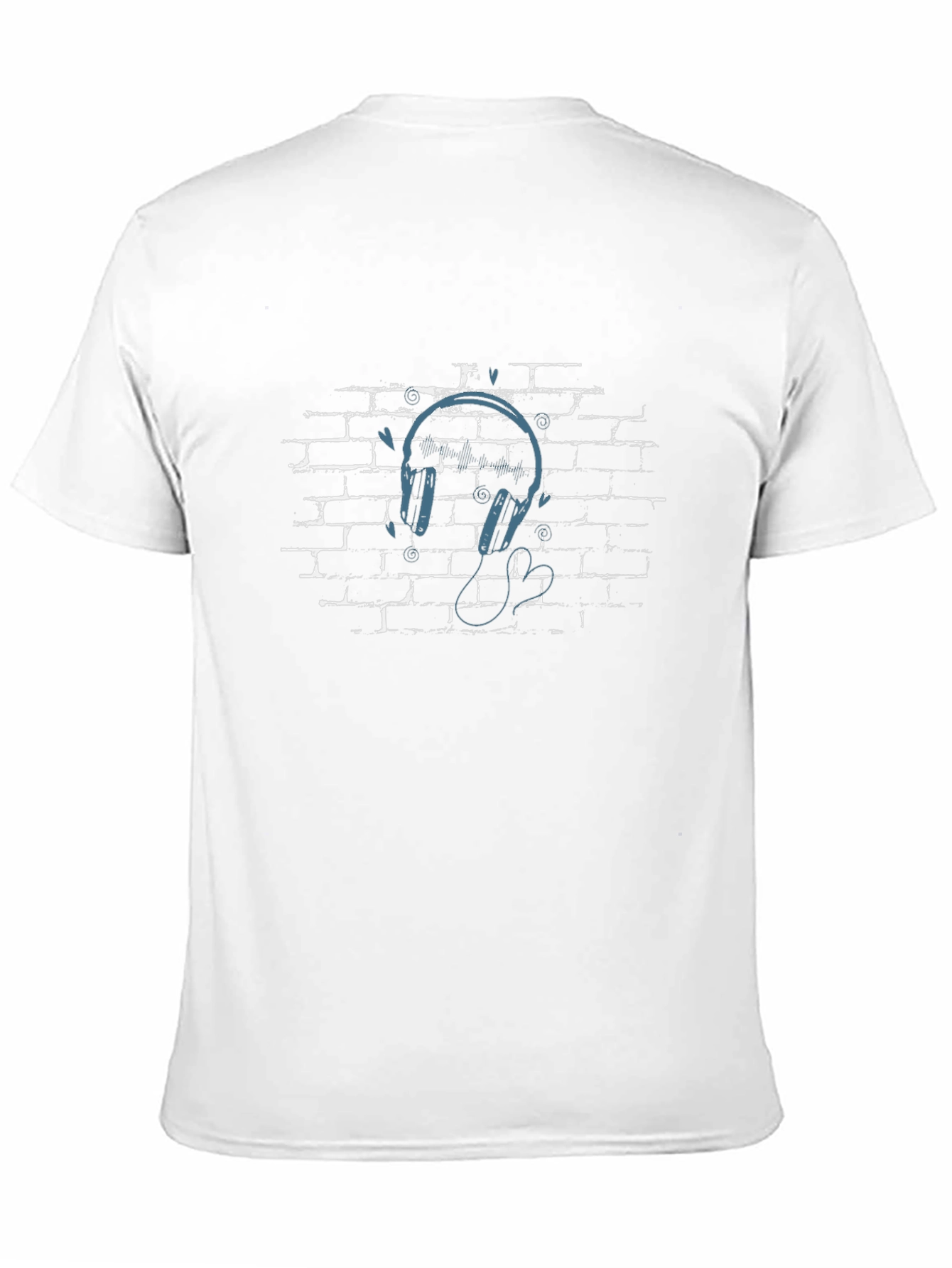 Headphone Brick Wall Graphic Tee