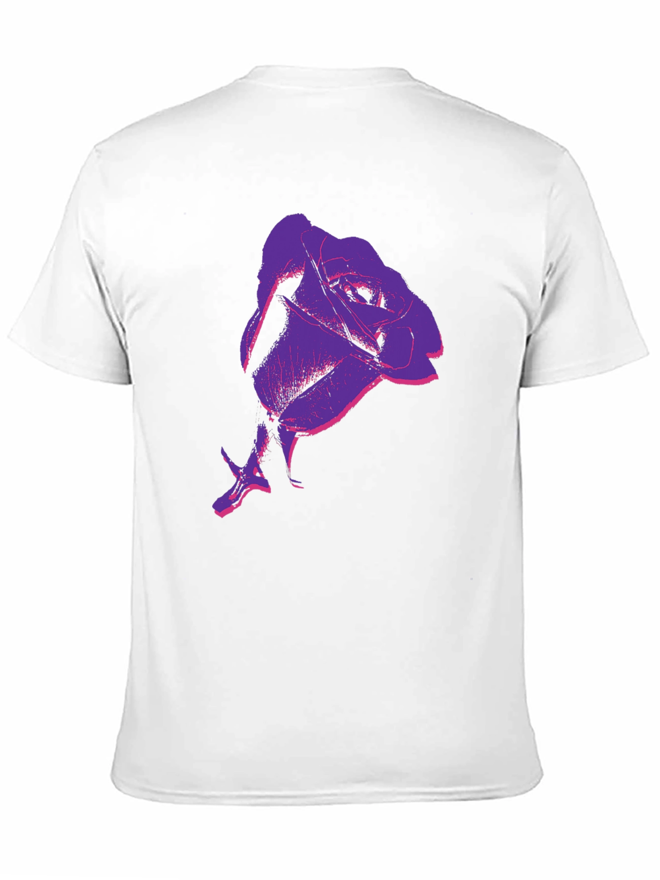 Rose Graphic Print Black T-Shirt
