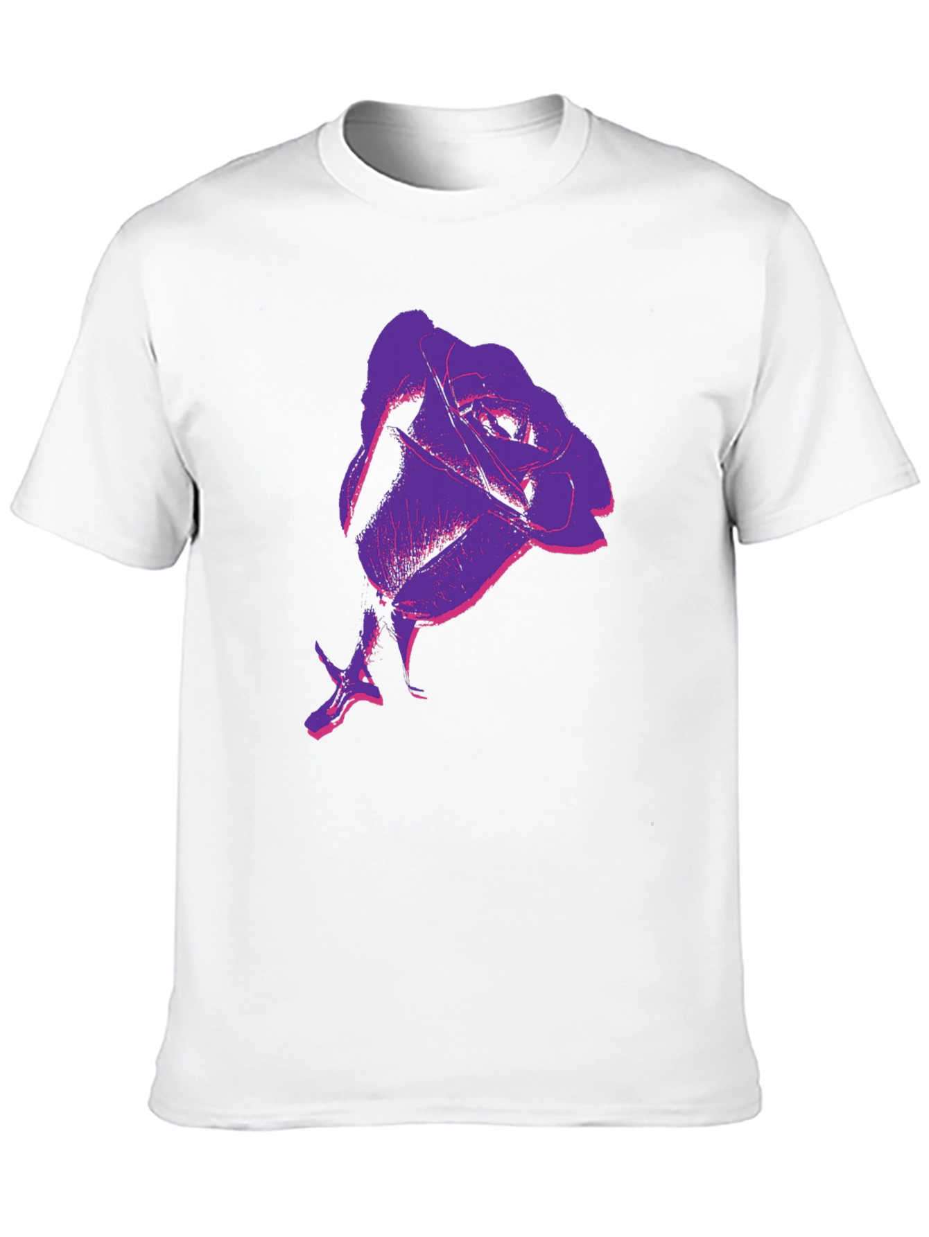 Rose Graphic Print Black T-Shirt