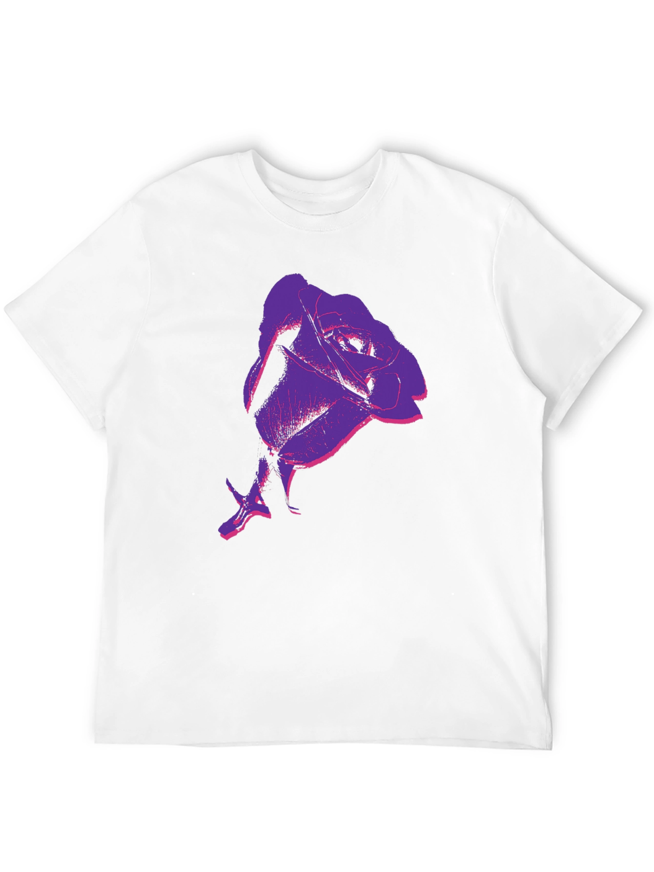 Rose Graphic Print Black T-Shirt