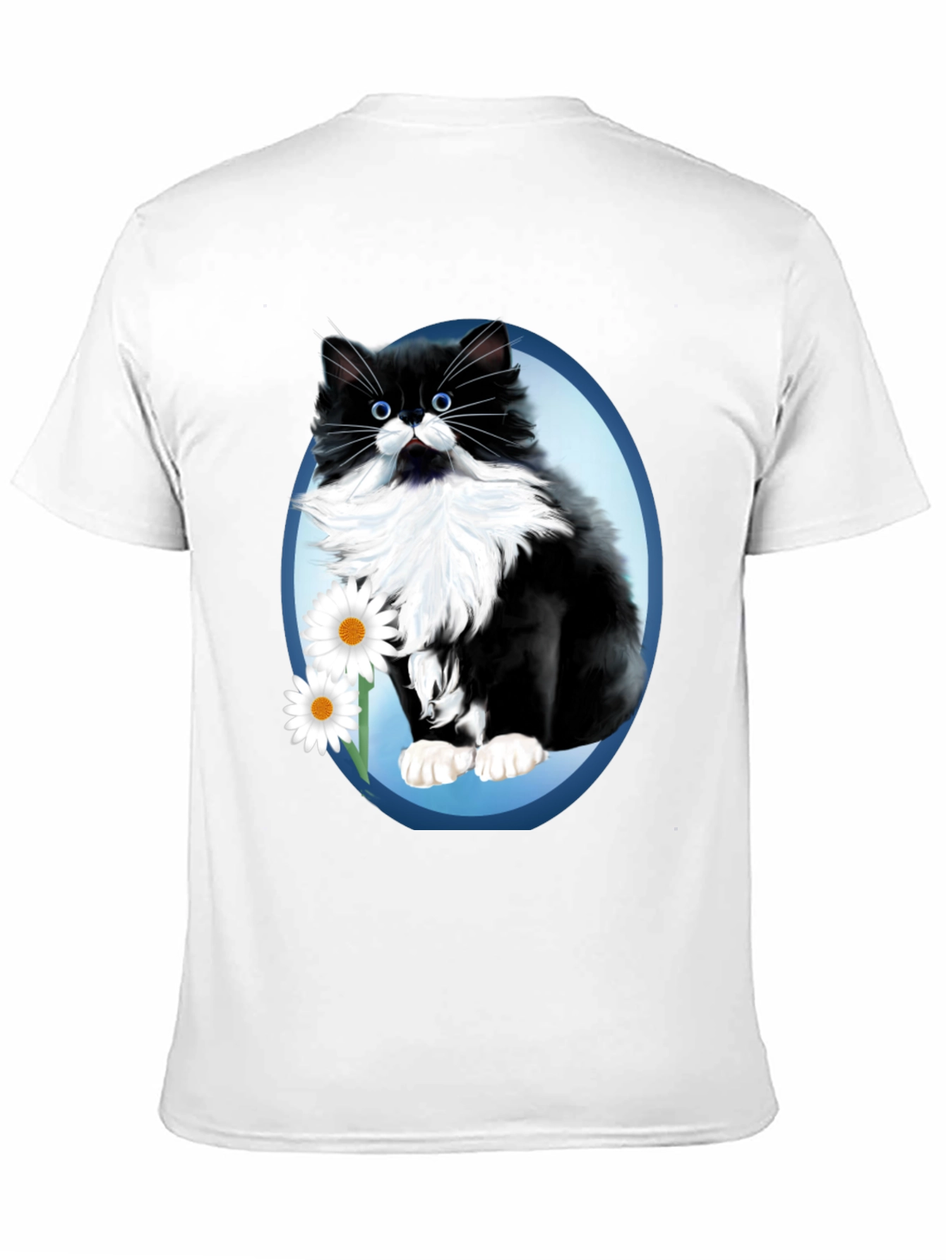 Black Cat Daisy T-Shirt