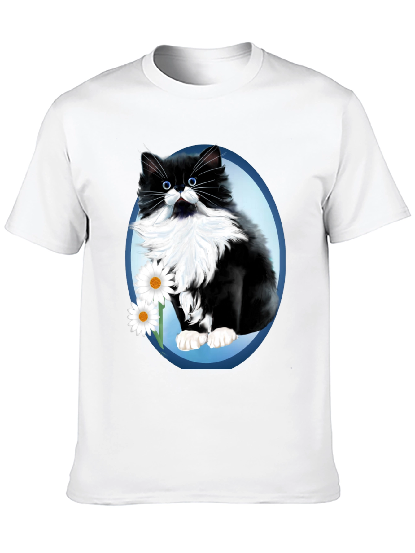 Black Cat Daisy T-Shirt