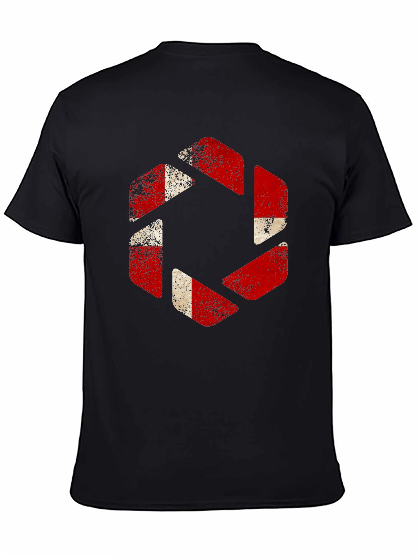 Retro Aperture Science T-Shirt - Black Distressed Logo