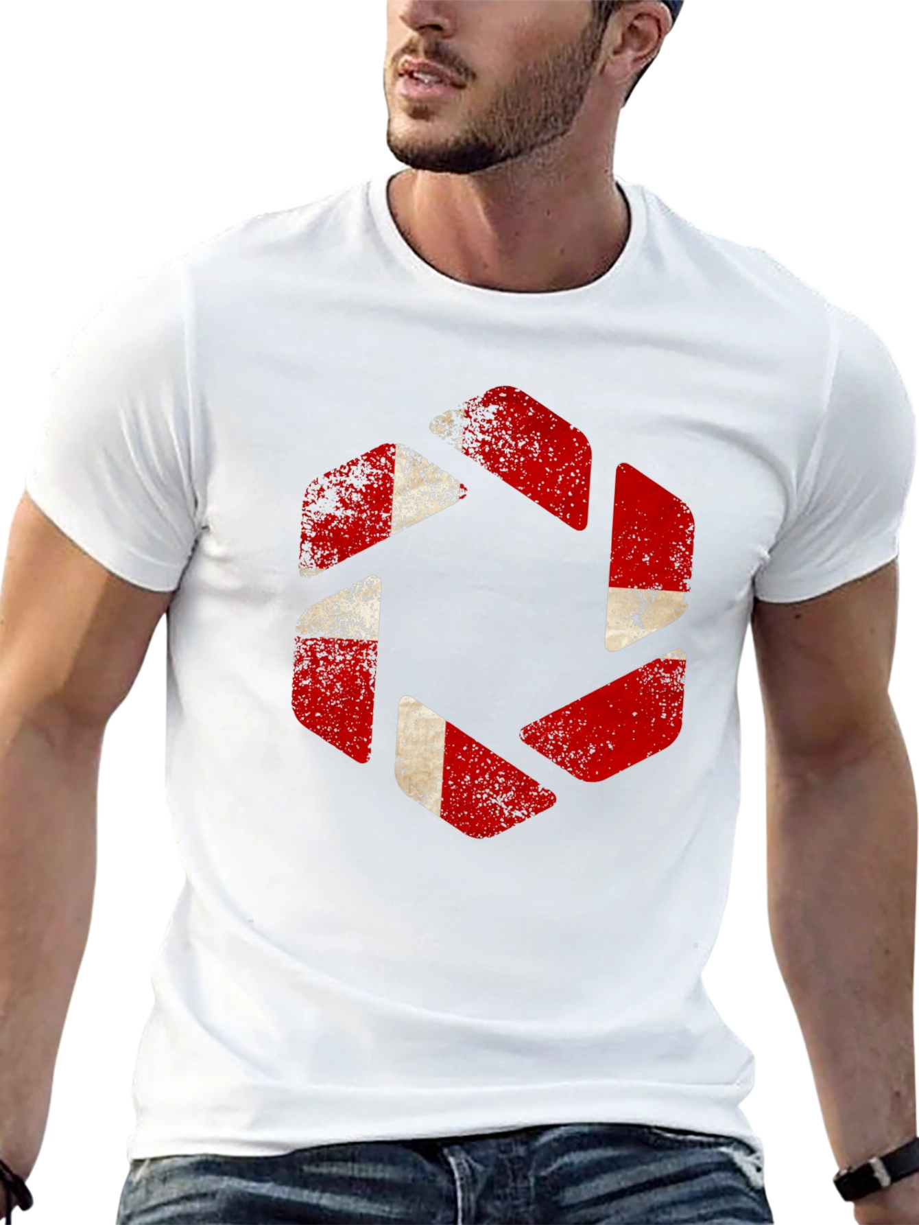 Retro Aperture Science T-Shirt - Black Distressed Logo