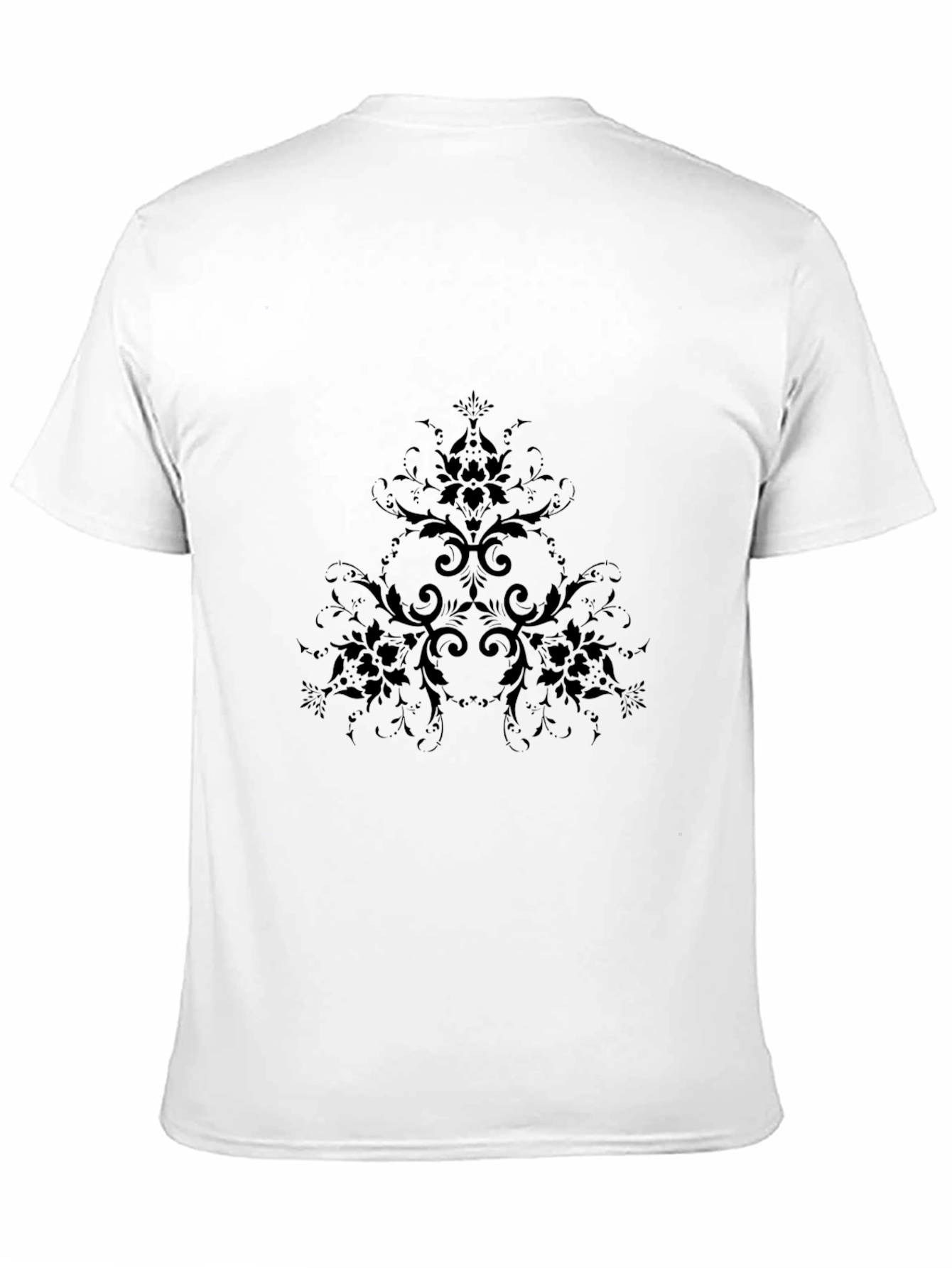 Elegant Black Floral Patterned T-Shirt