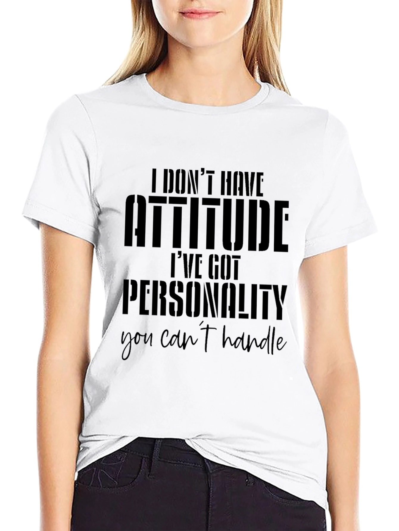 Attitude Personality Graphic Tee - Mens Black T-Shirt
