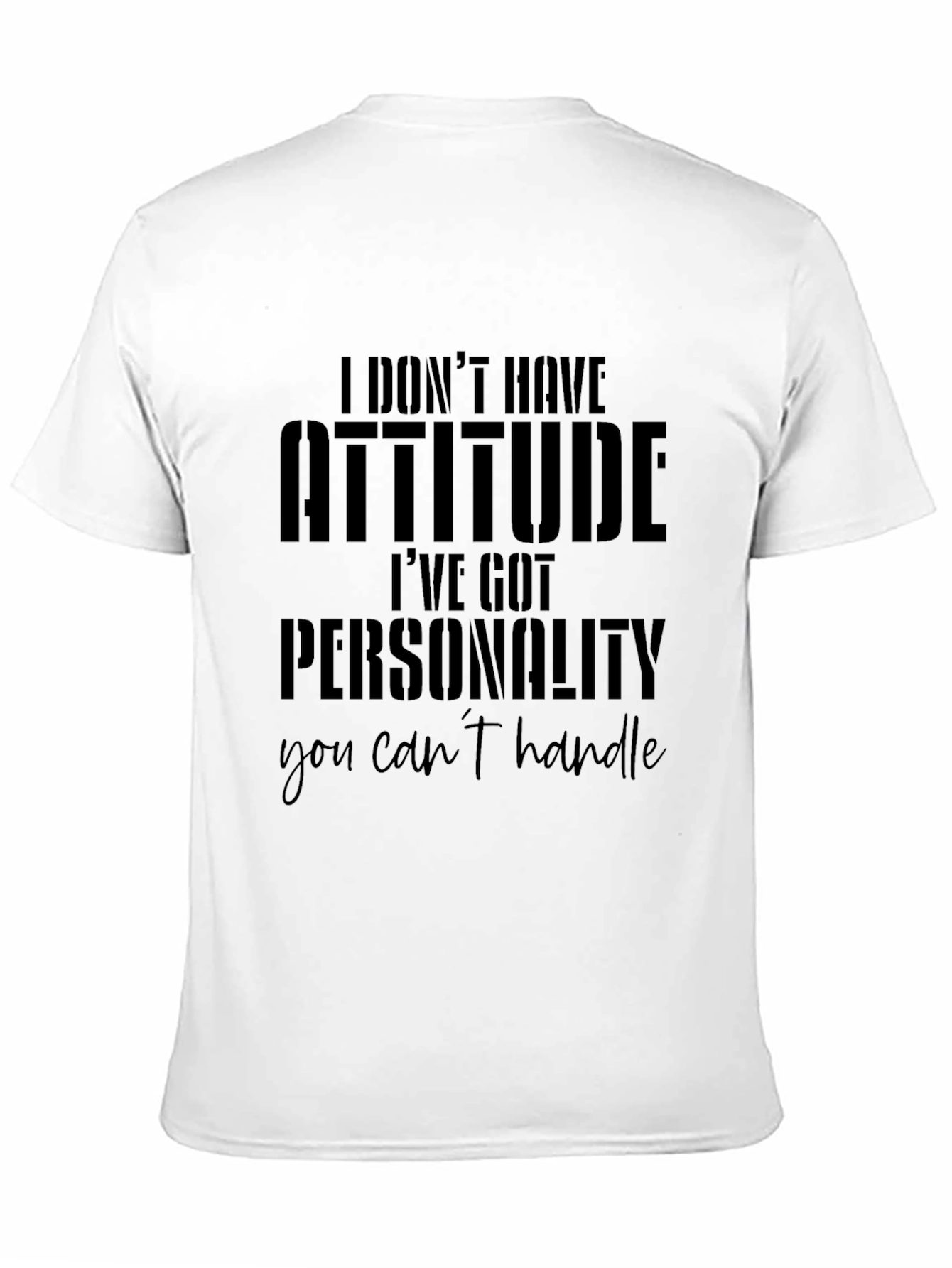 Attitude Personality Graphic Tee - Mens Black T-Shirt