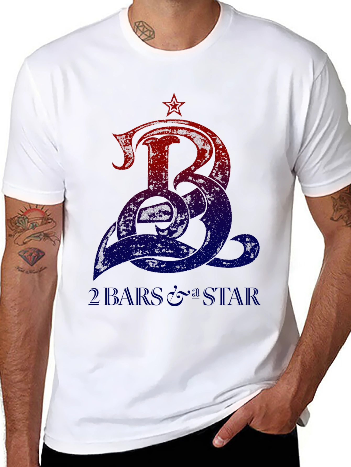 2 Bars & Star Graphic Tee