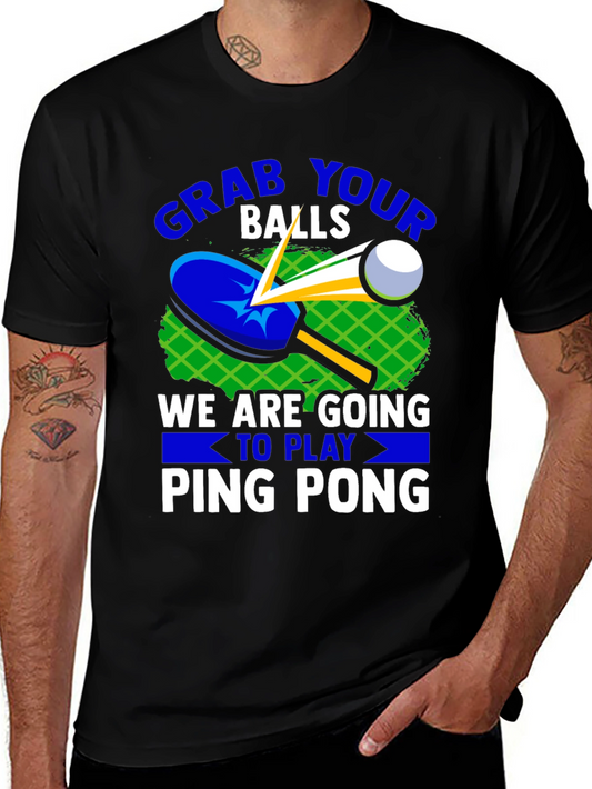 Ping Pong Graphic T-Shirt - Grab Your Balls & Play!