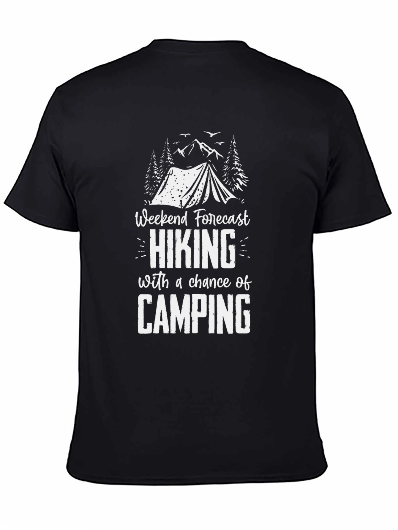 Hiking and Camping Forecast Graphic T-Shirt