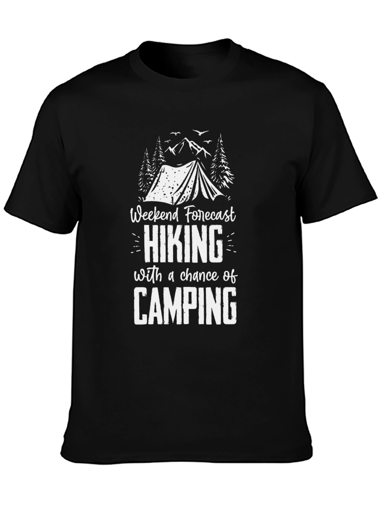 Hiking and Camping Forecast Graphic T-Shirt