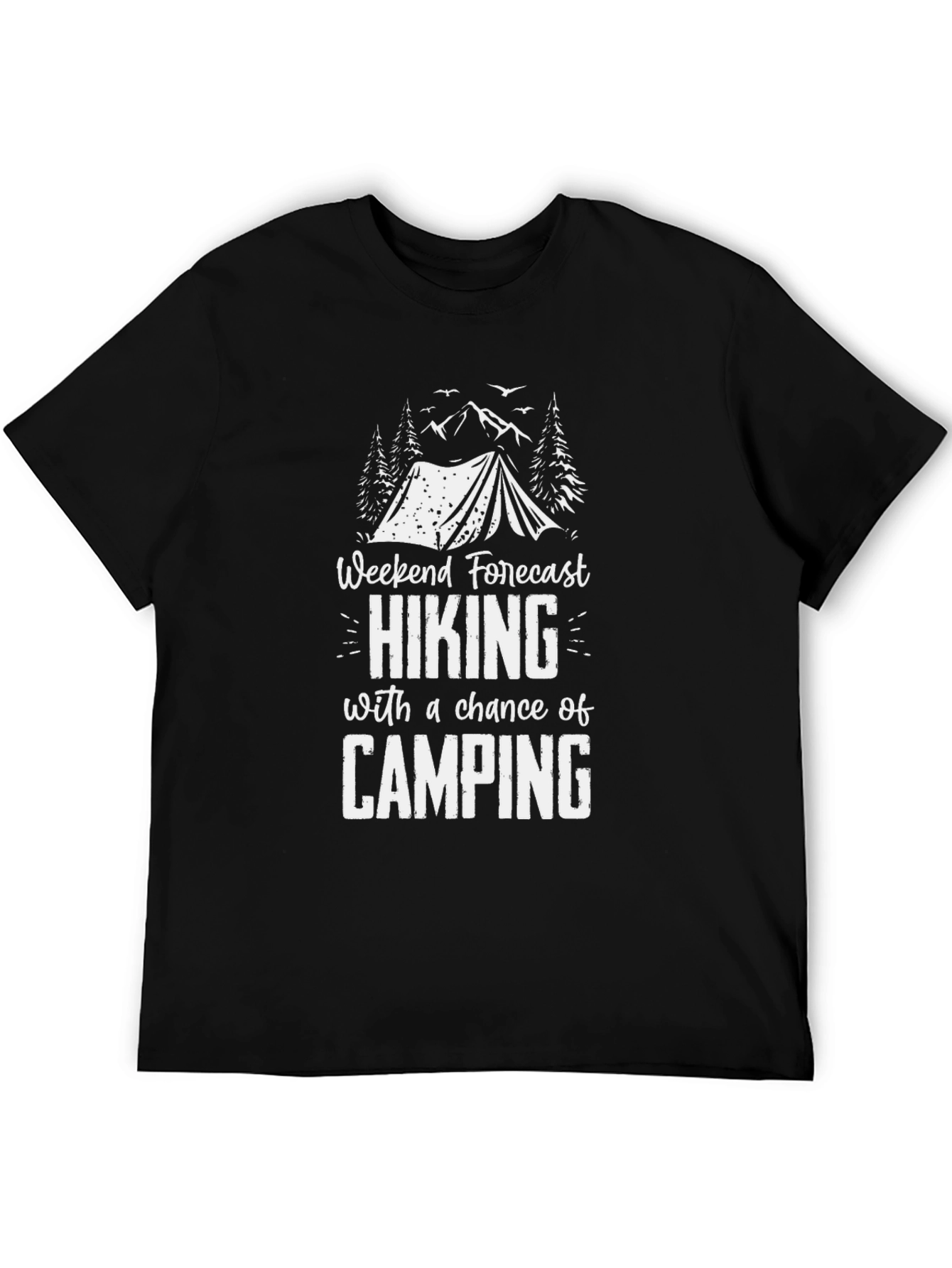 Hiking and Camping Forecast Graphic T-Shirt