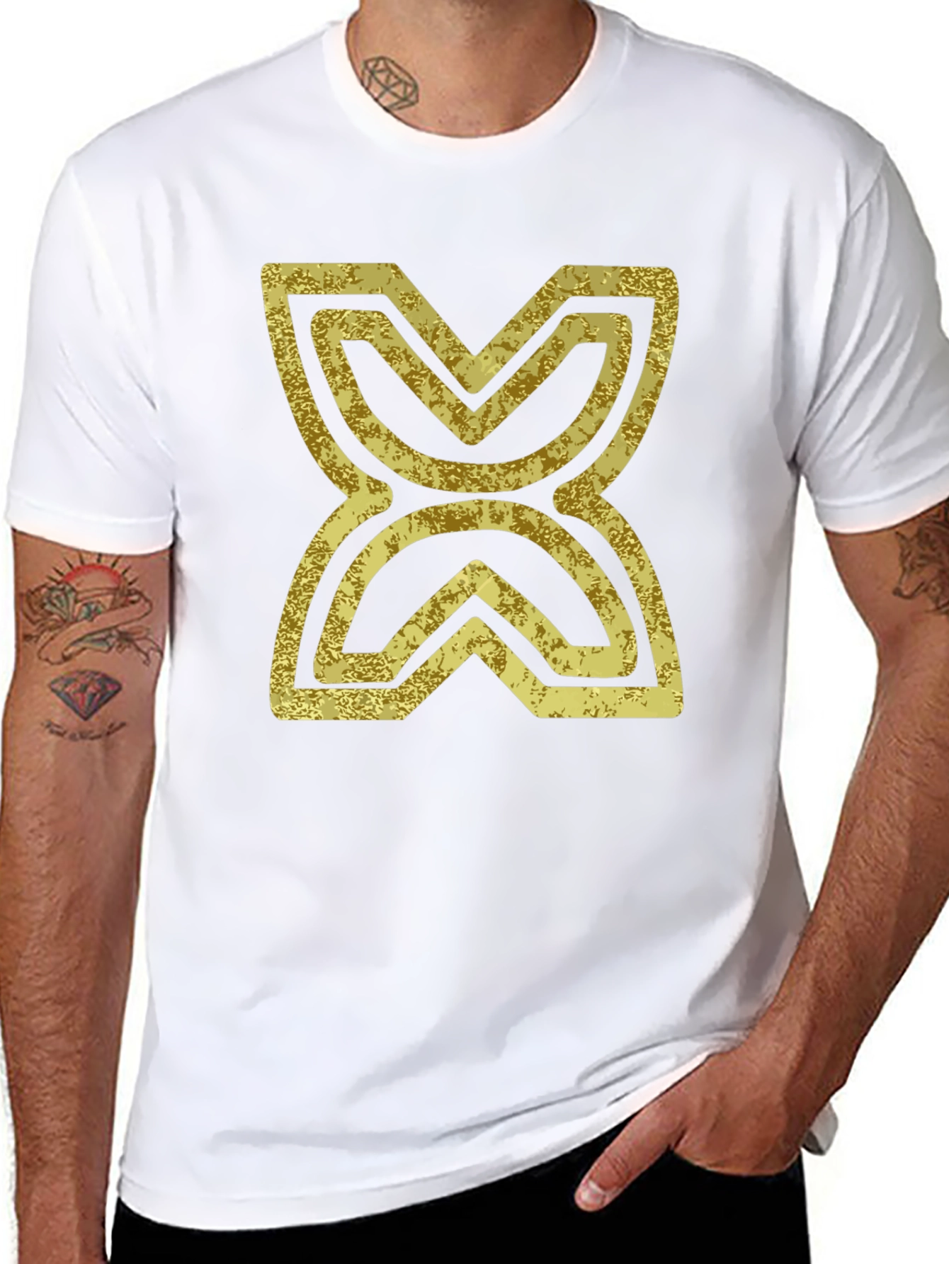 Golden Symbol Graphic Tee - Modern Streetwear