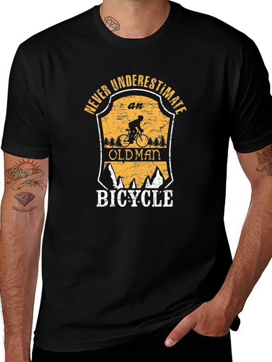 Never Underestimate an Old Man Bicycle T-Shirt