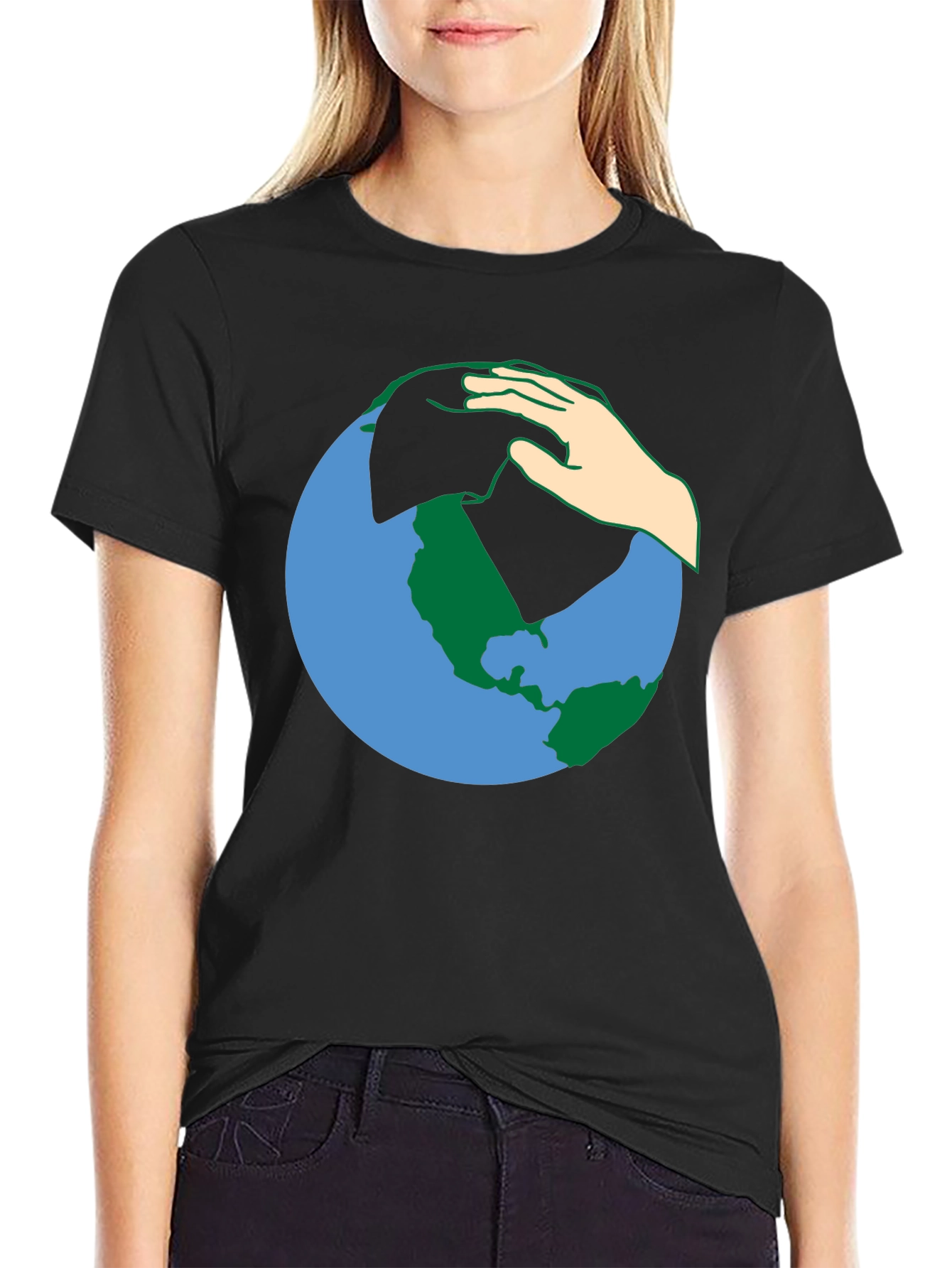 Earth Hand T-Shirt - Save the Planet Tee