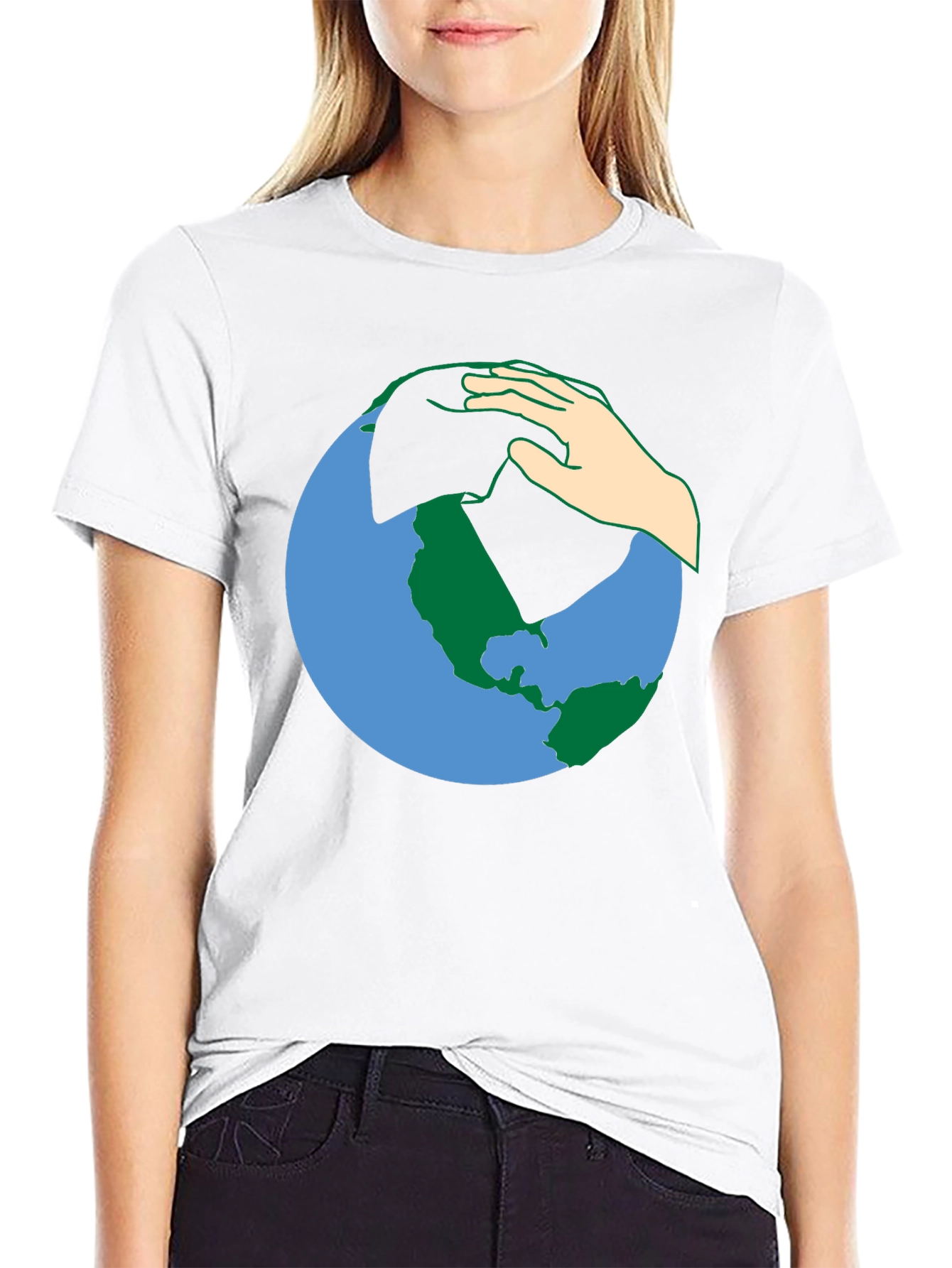 Earth Hand T-Shirt - Save the Planet Tee