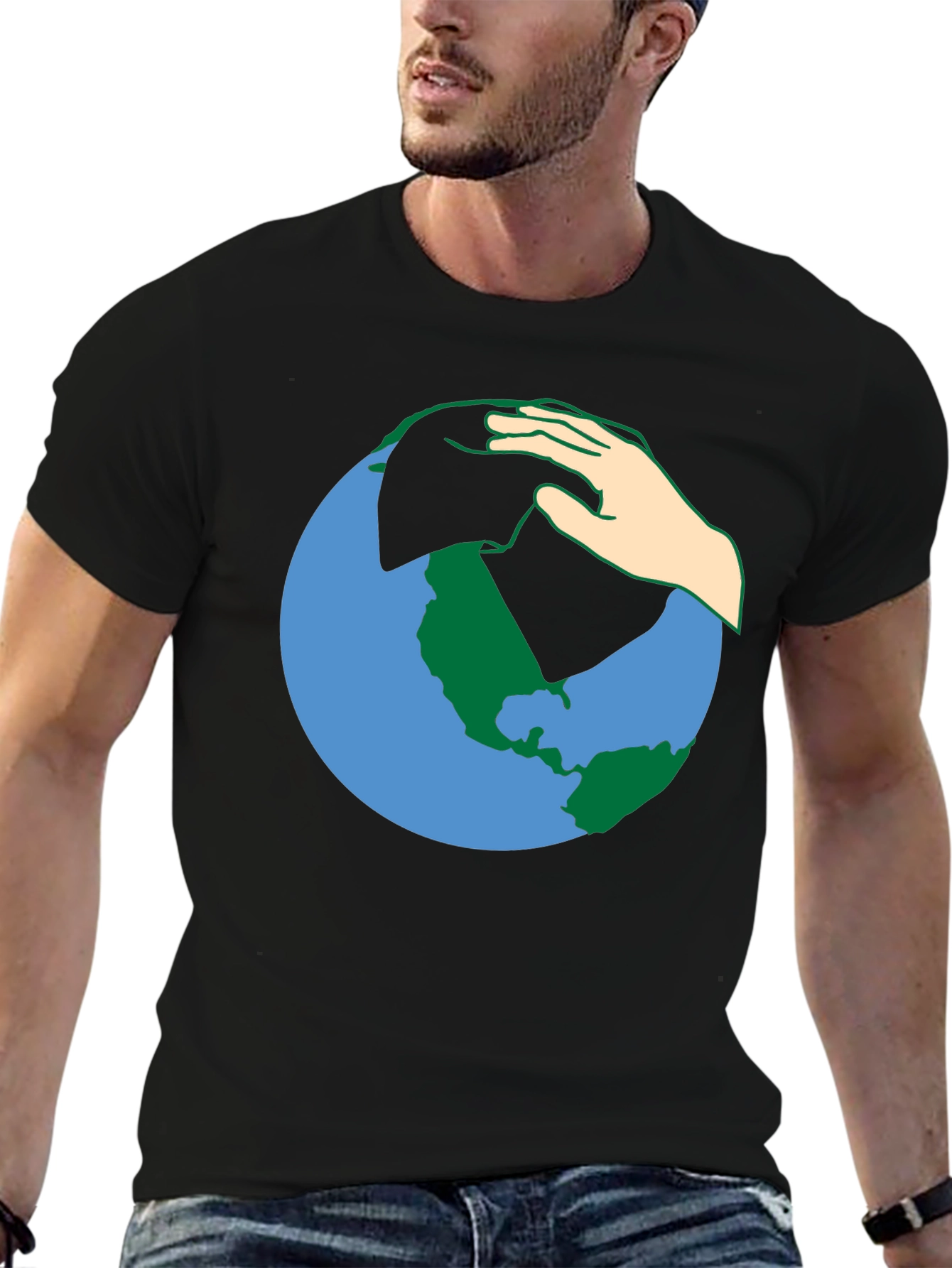 Earth Hand T-Shirt - Save the Planet Tee