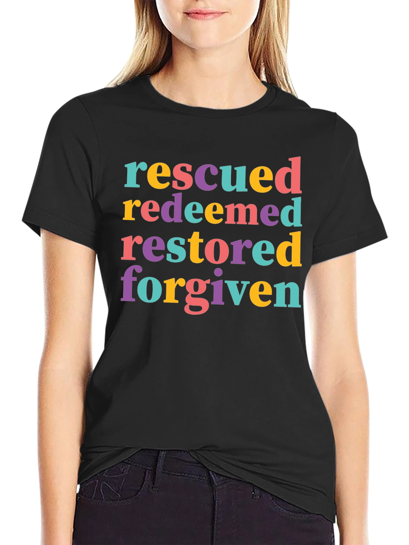 Rescued Redeemed Restored Forgiven T-Shirt