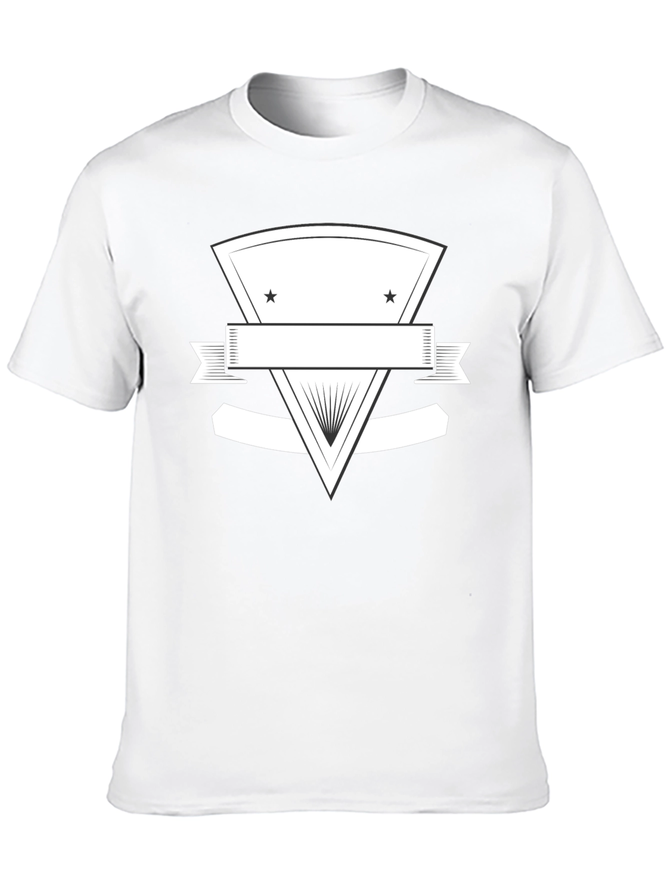 Black Graphic Tee with Customizable Emblem