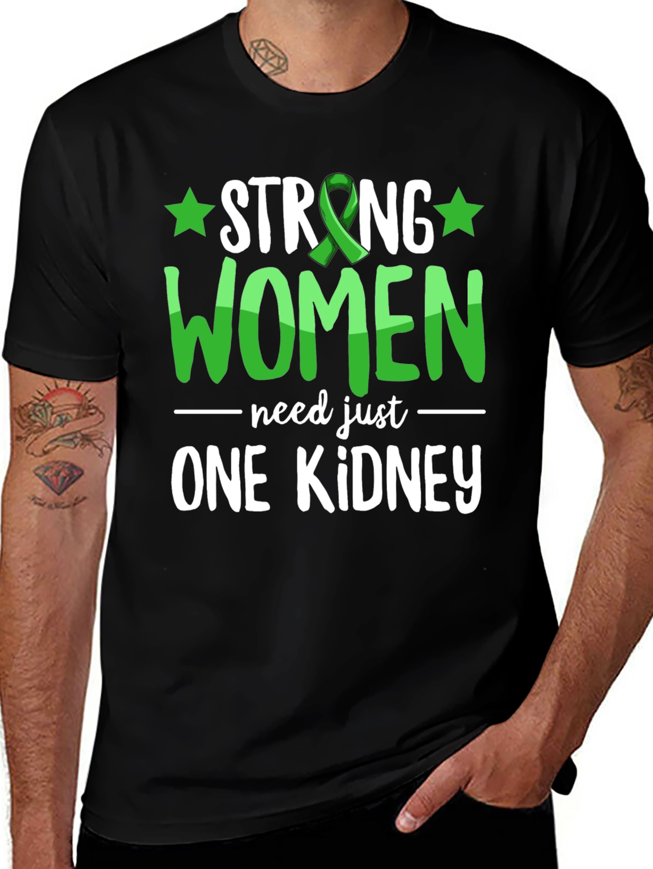 Strong Women One Kidney Awareness T-Shirt