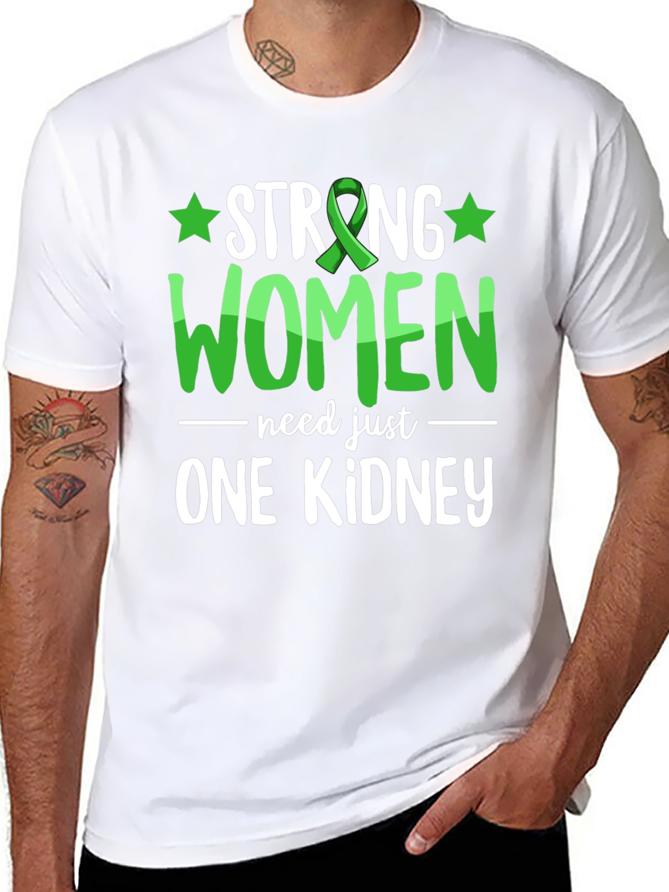 Strong Women One Kidney Awareness T-Shirt