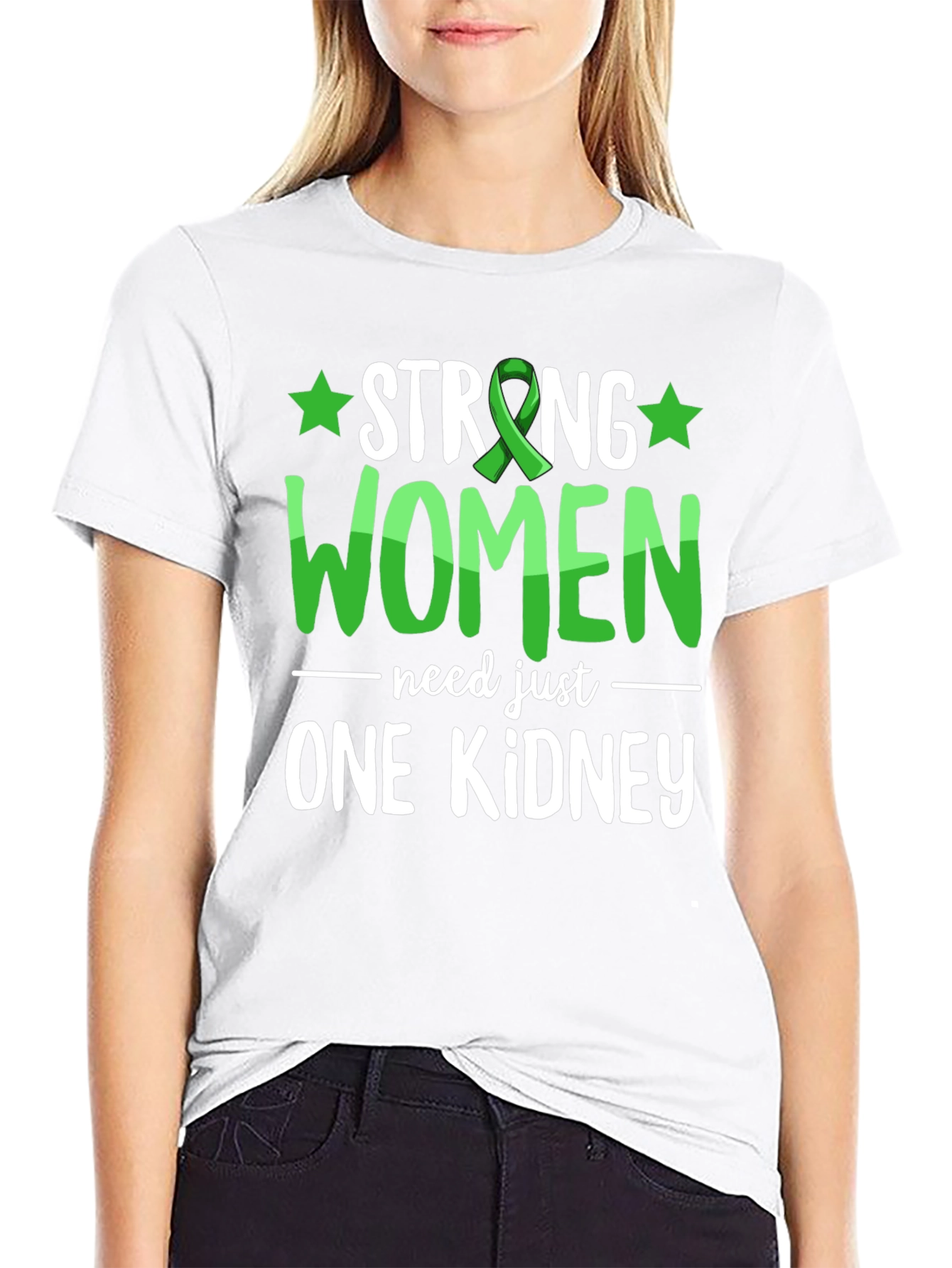 Strong Women One Kidney Awareness T-Shirt