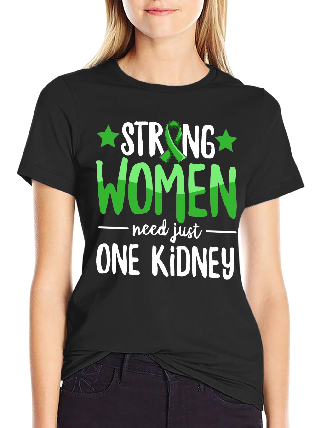 Strong Women One Kidney Awareness T-Shirt