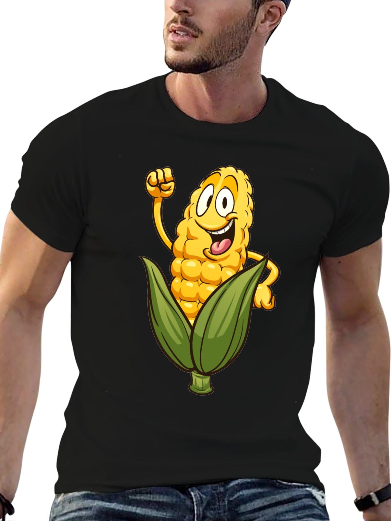 Funny Corn Cartoon T-Shirt